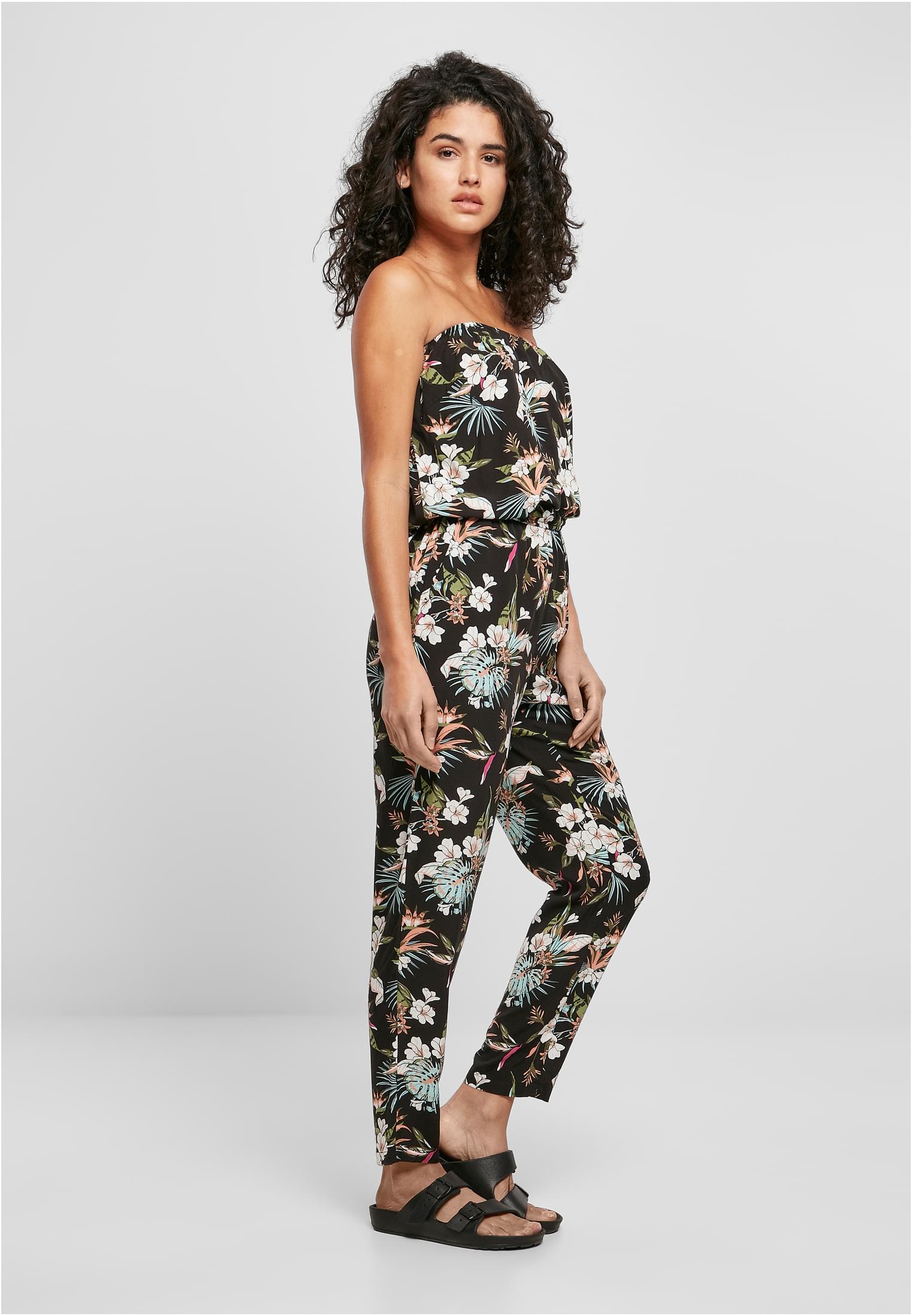 Ladies Viscose Bandeau Jumpsuit black tropical 3XL - variant image 3