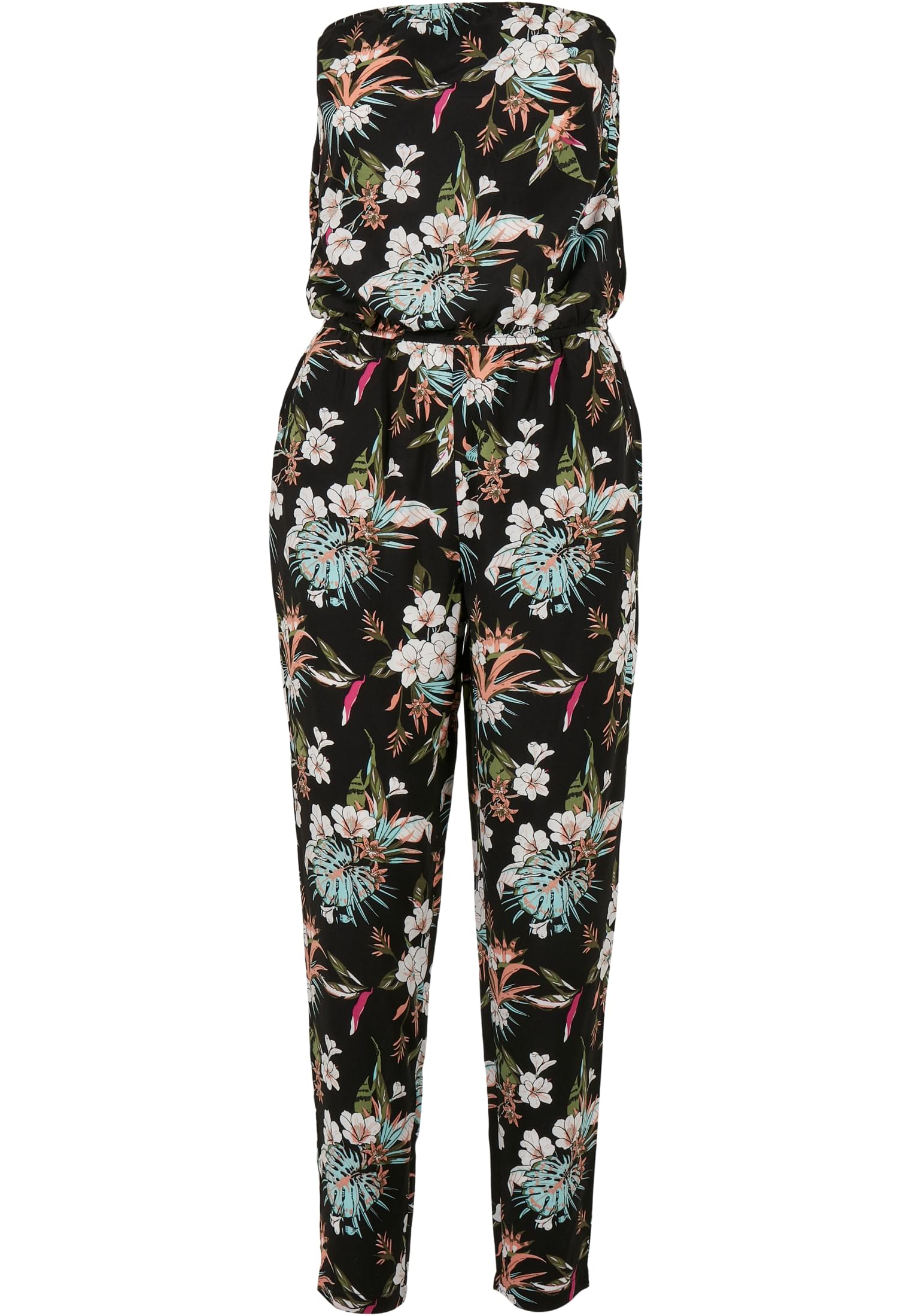 Ladies Viscose Bandeau Jumpsuit black tropical 3XL - variant image 5
