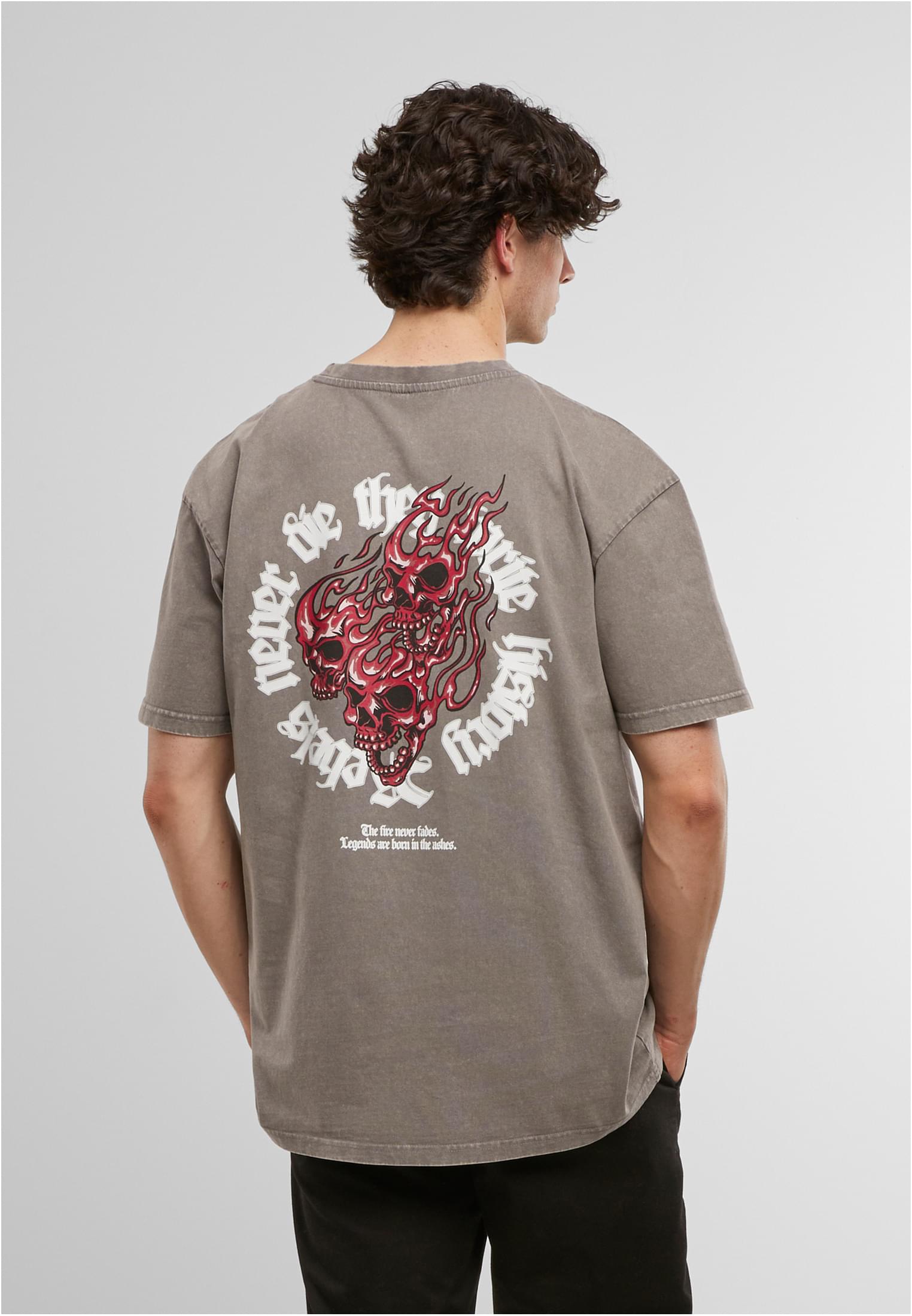 MJG Heavy Oversized Acid Washed Tee - Rebels never die asphalt 3XL - variant image 1