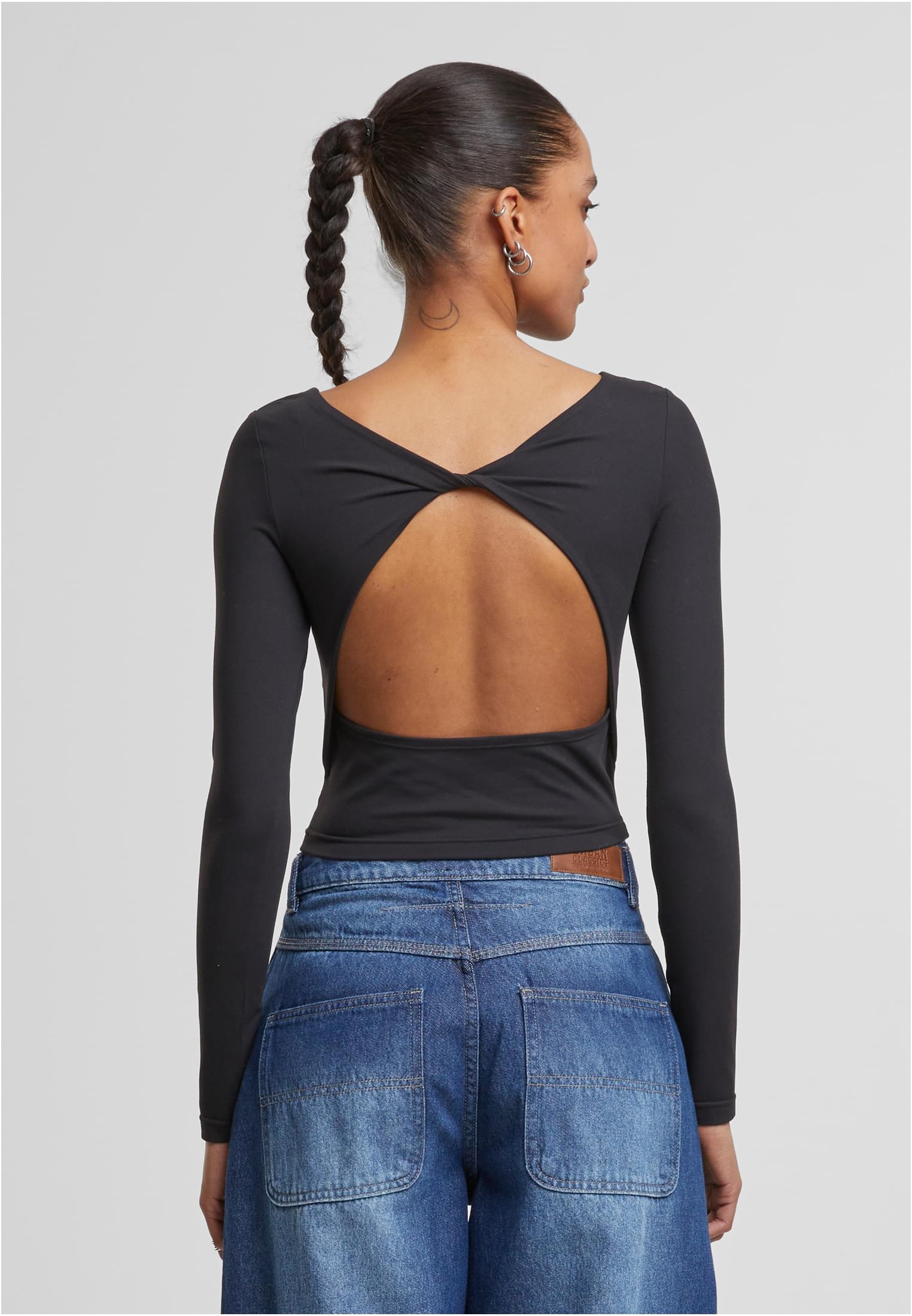 Ladies Slim Fit Longsleeve black L - variant image 1