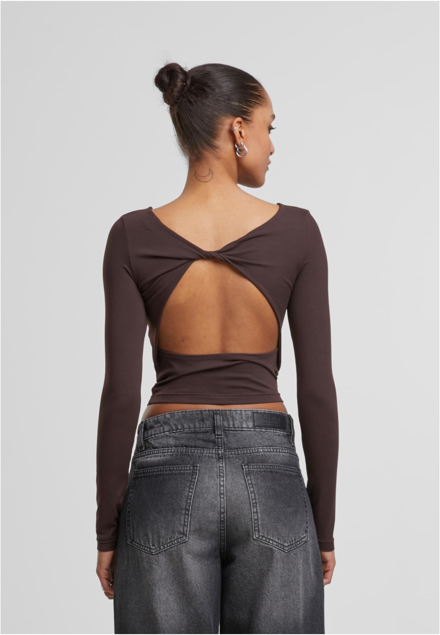 Ladies Slim Fit Longsleeve warmbrown L - variant image 1