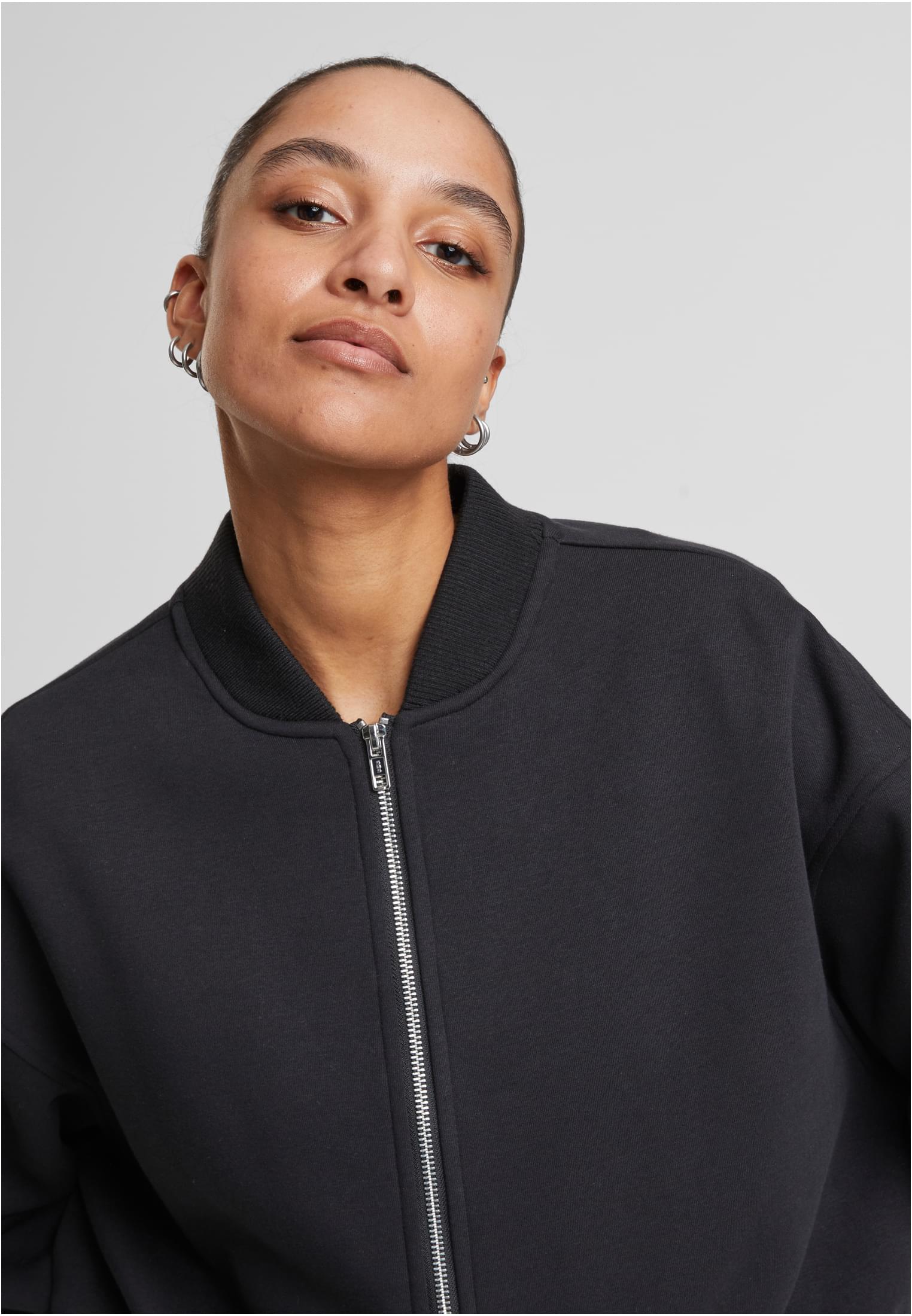 Ladies Short Sweat Zip Jacket black 3XL - variant image 3