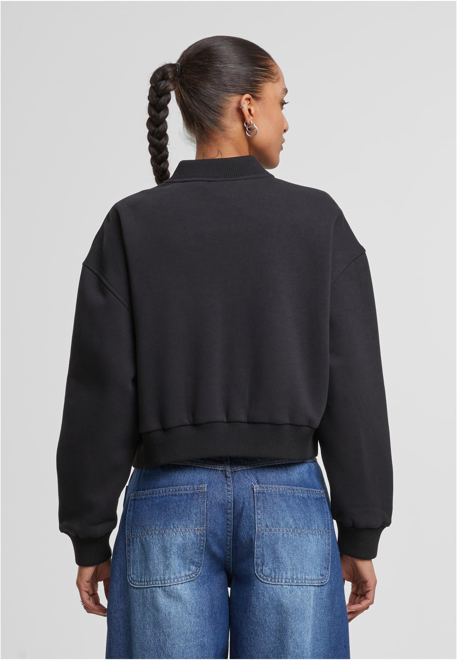 Ladies Short Sweat Zip Jacket black 3XL - variant image 1