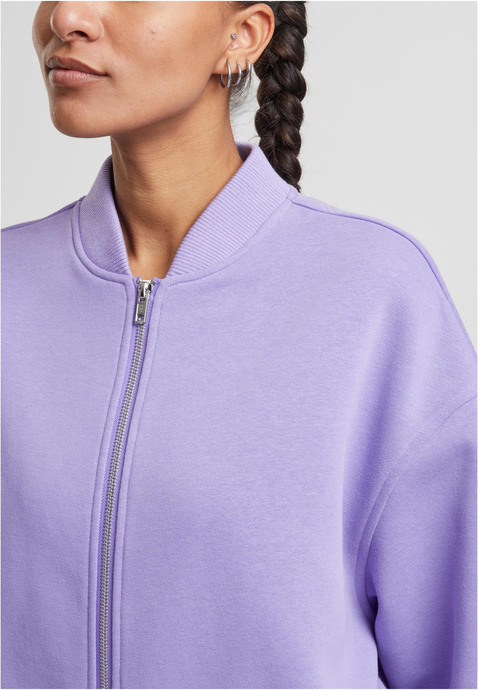Ladies Short Sweat Zip Jacket electriclilac 3XL - variant image 3