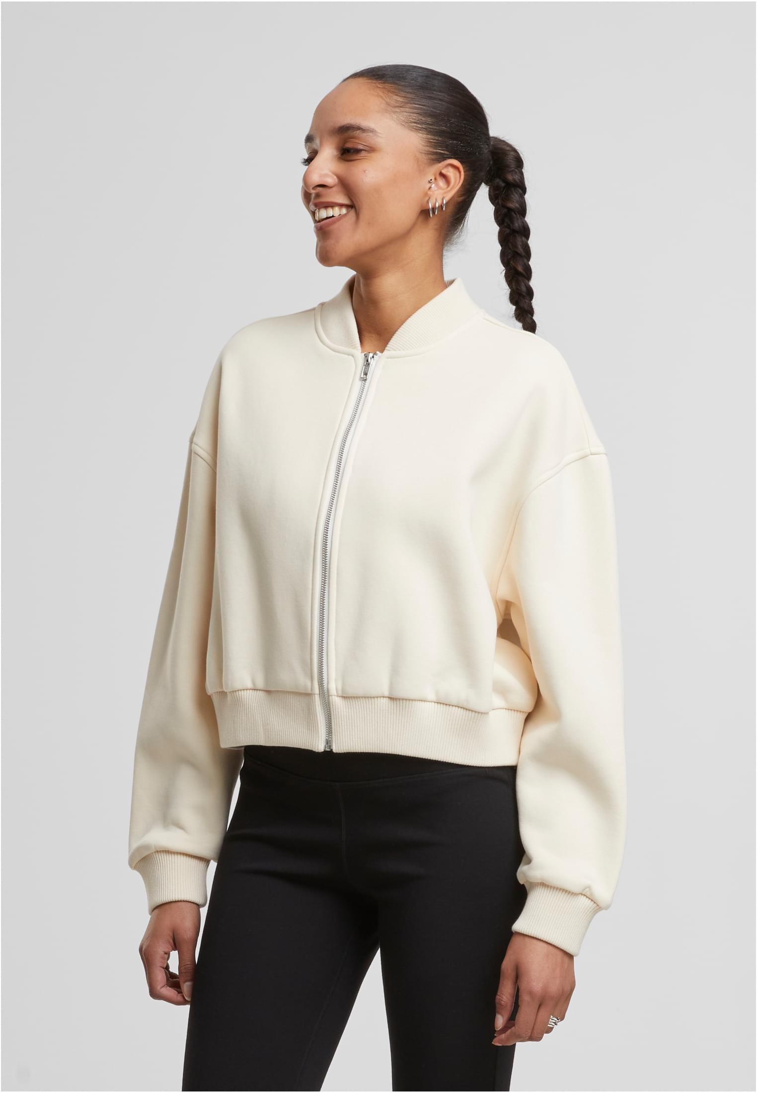 Ladies Short Sweat Zip Jacket whitesand 3XL - alternate variant 2