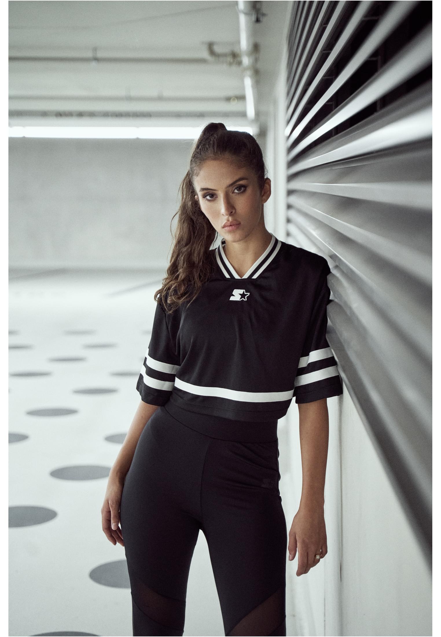 Ladies Starter Cropped Mesh Jersey black/white L - variant image 2