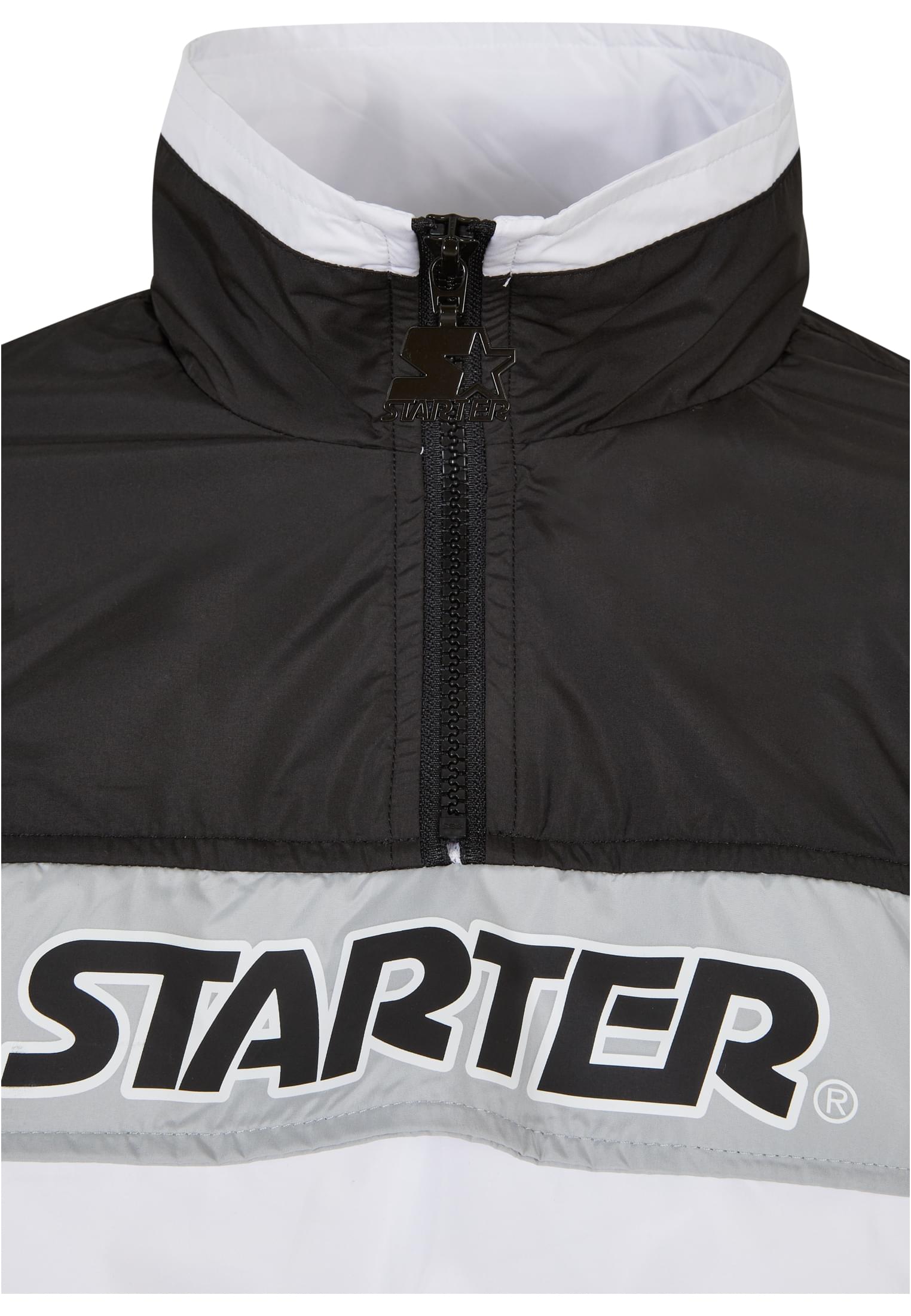 Ladies Starter Colorblock Pull Over Jacket black/white L - variant image 2