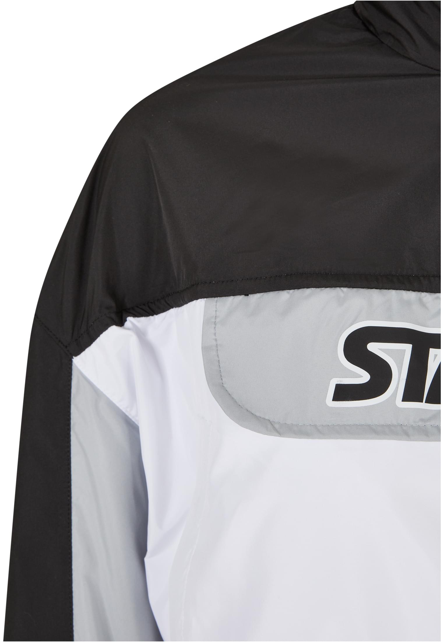 Ladies Starter Colorblock Pull Over Jacket black/white L - variant image 3