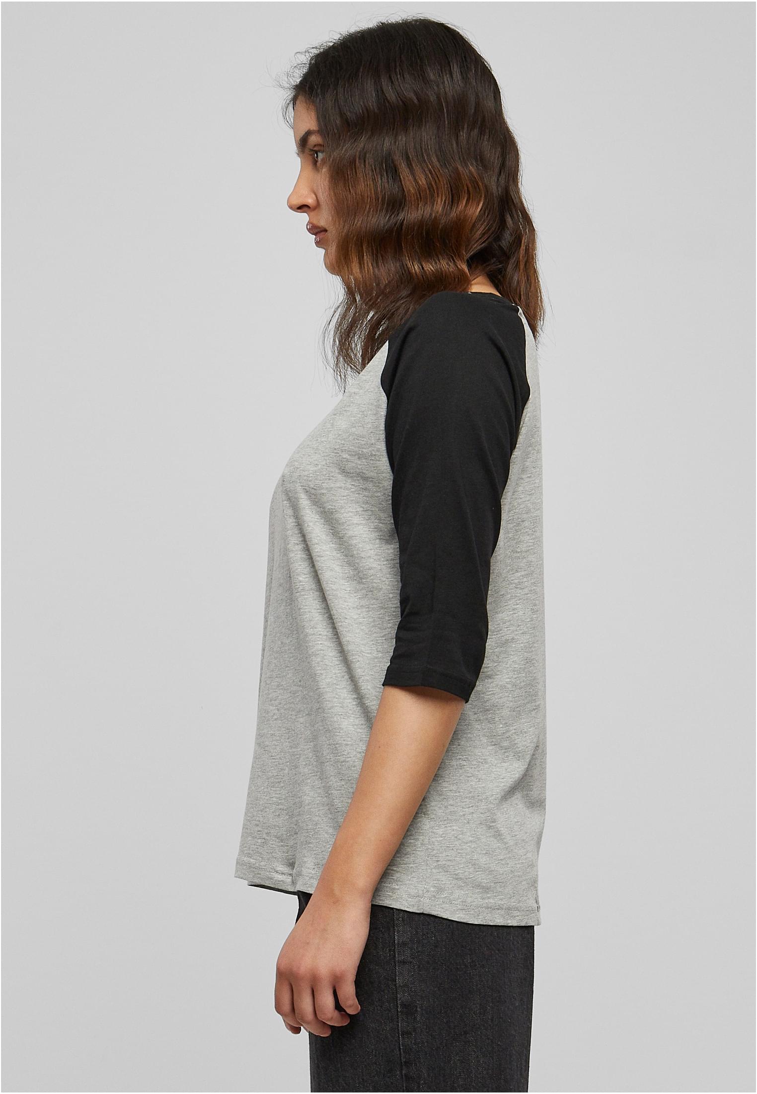Ladies 3/4 Contrast Raglan Tee gry/blk L - variant image 1