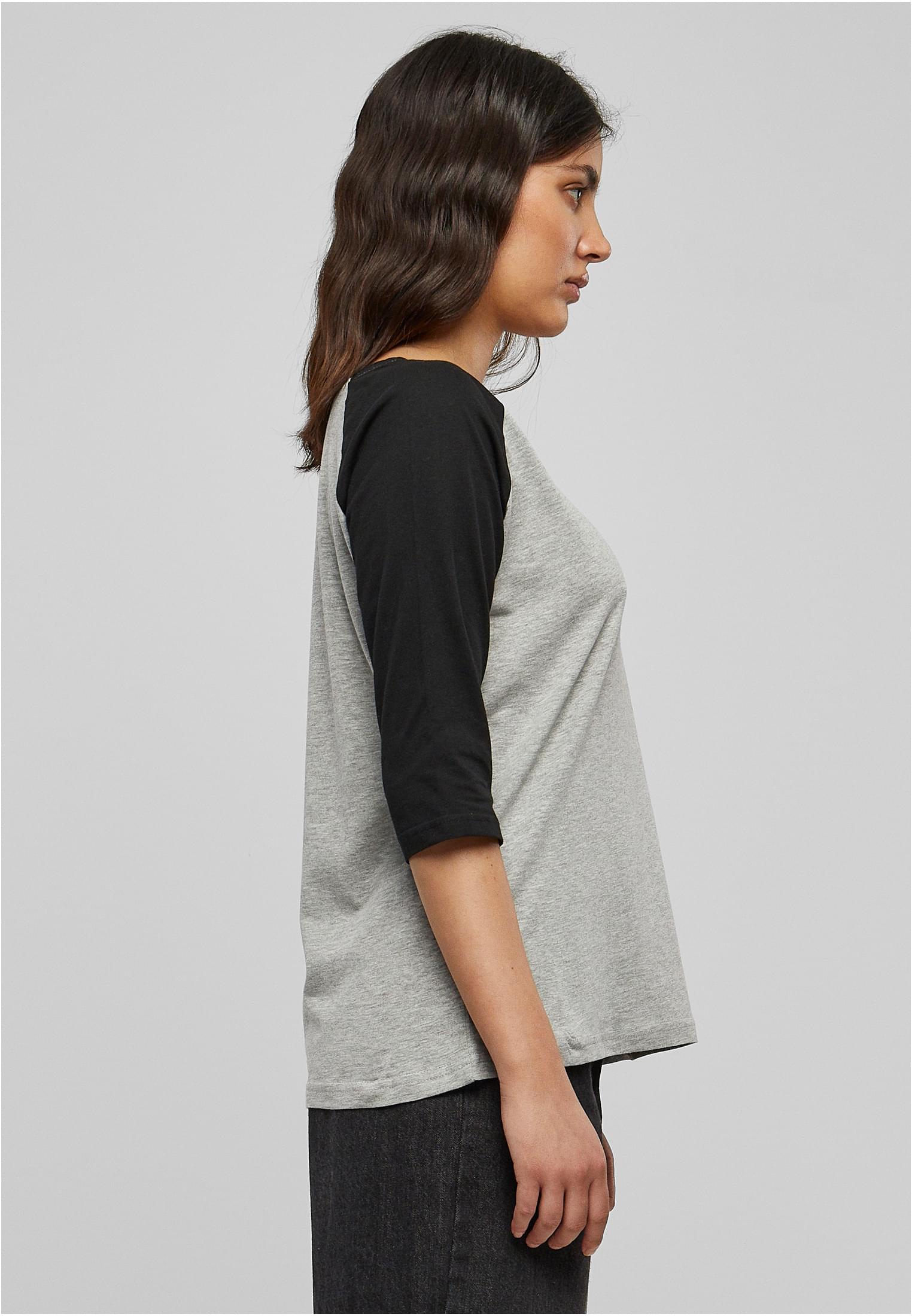 Ladies 3/4 Contrast Raglan Tee gry/blk L - variant image 3