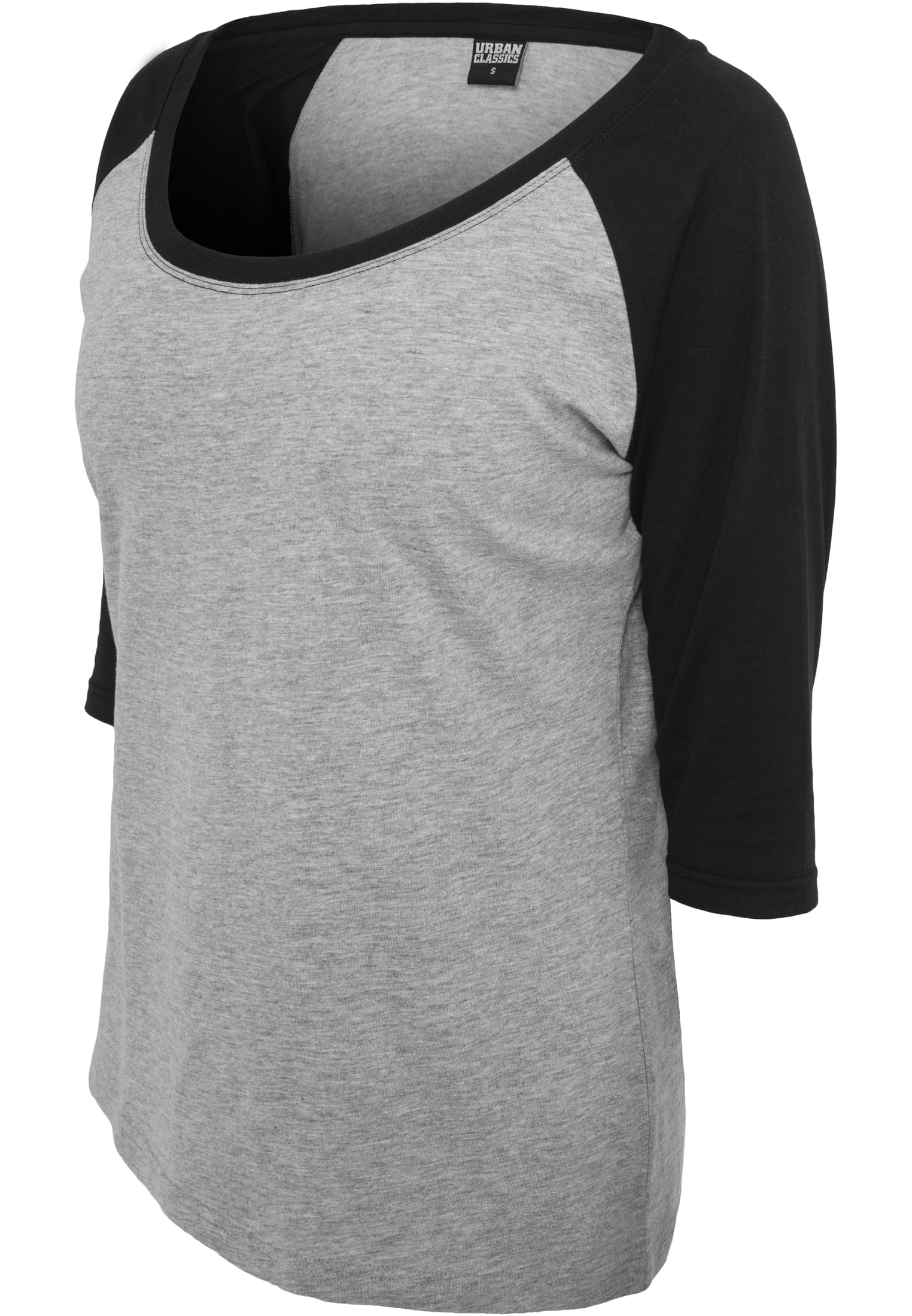 Ladies 3/4 Contrast Raglan Tee gry/blk L - variant image 7