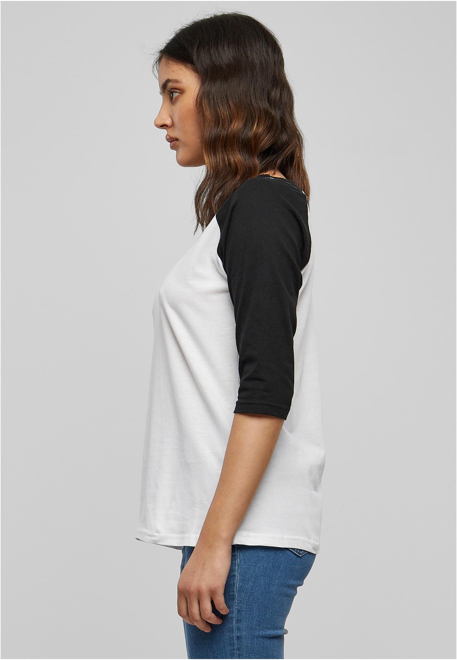 Femmes T-shirt Raglan contraste blanc/noir L
 - variant image 1