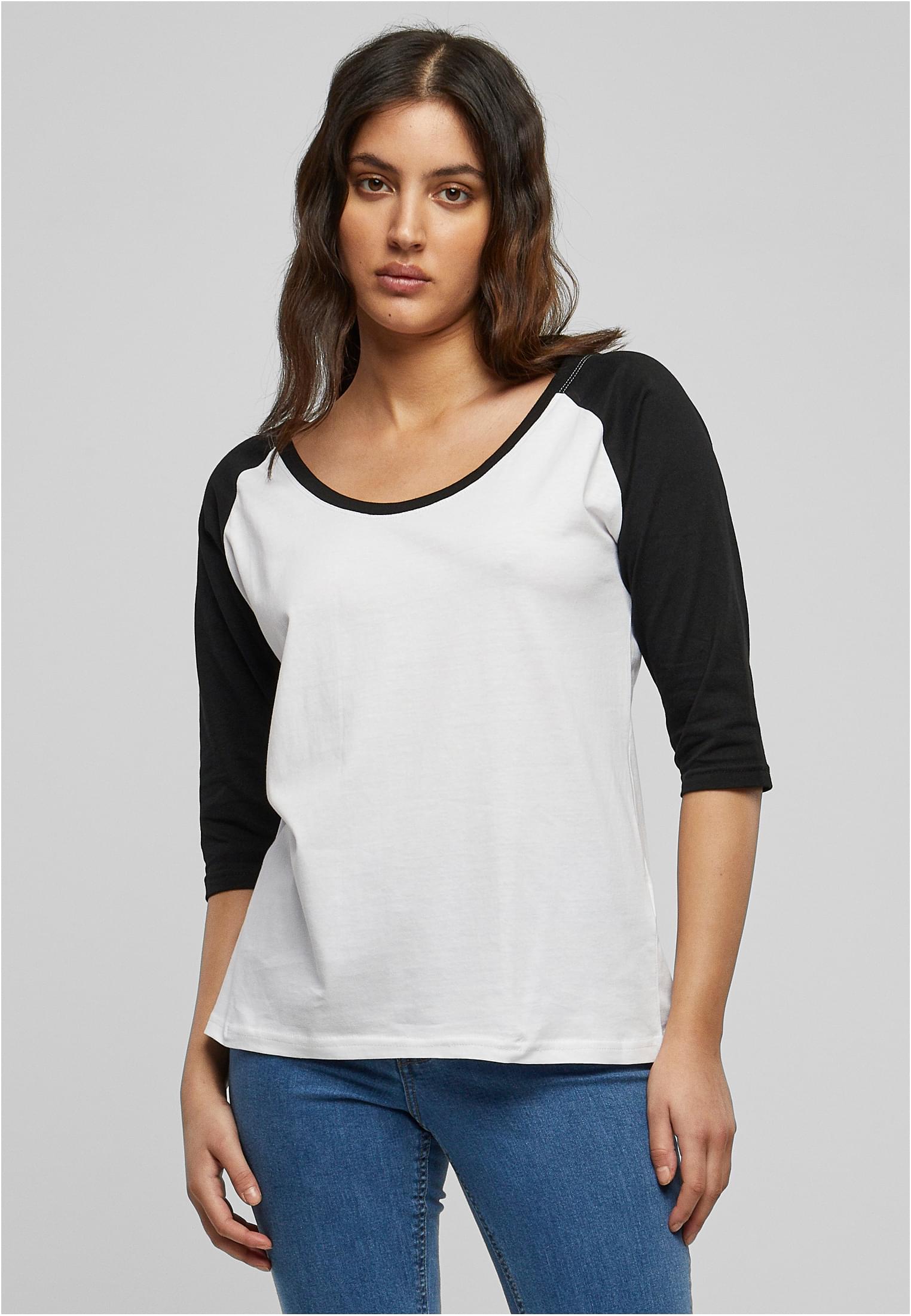 Ladies 3/4 Contrast Raglan Tee wht/blk L - alternate variant 2