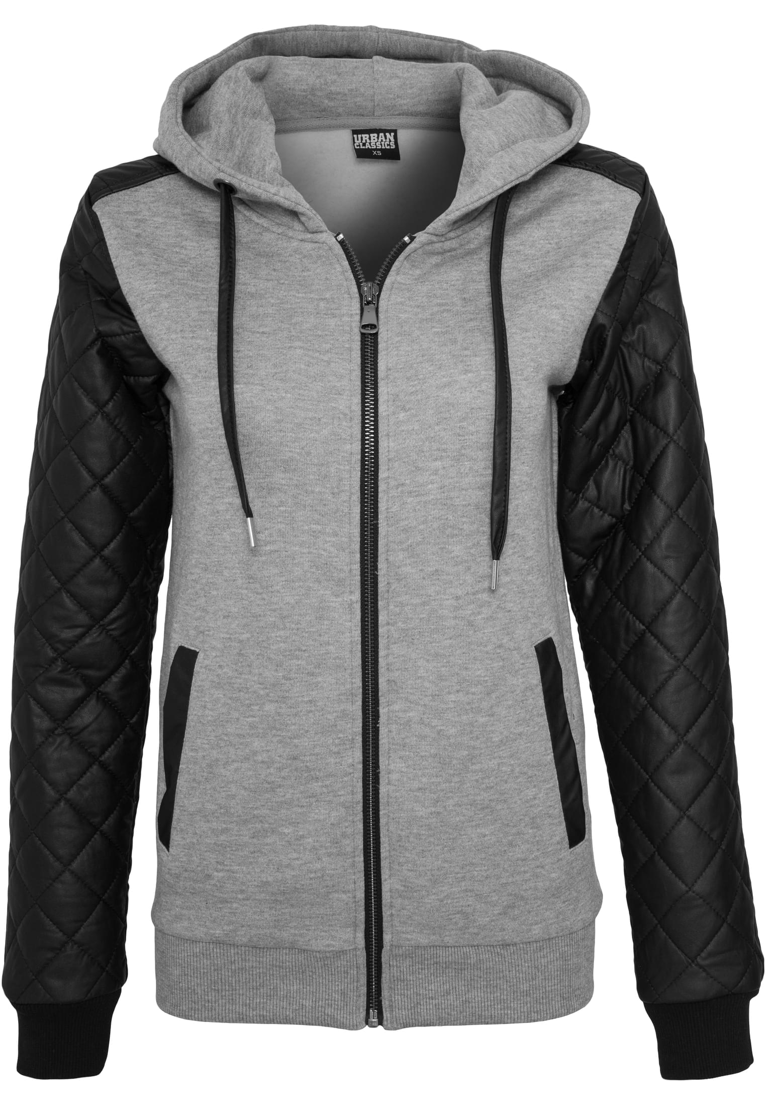 Gilet en cuir synthétique diamanté femme zip capuche gry/blk L
 - variant image 6