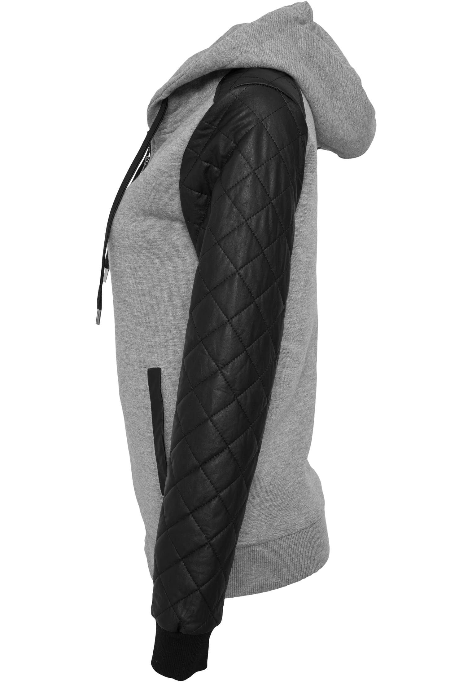Gilet en cuir synthétique diamanté femme zip capuche gry/blk L
 - variant image 7