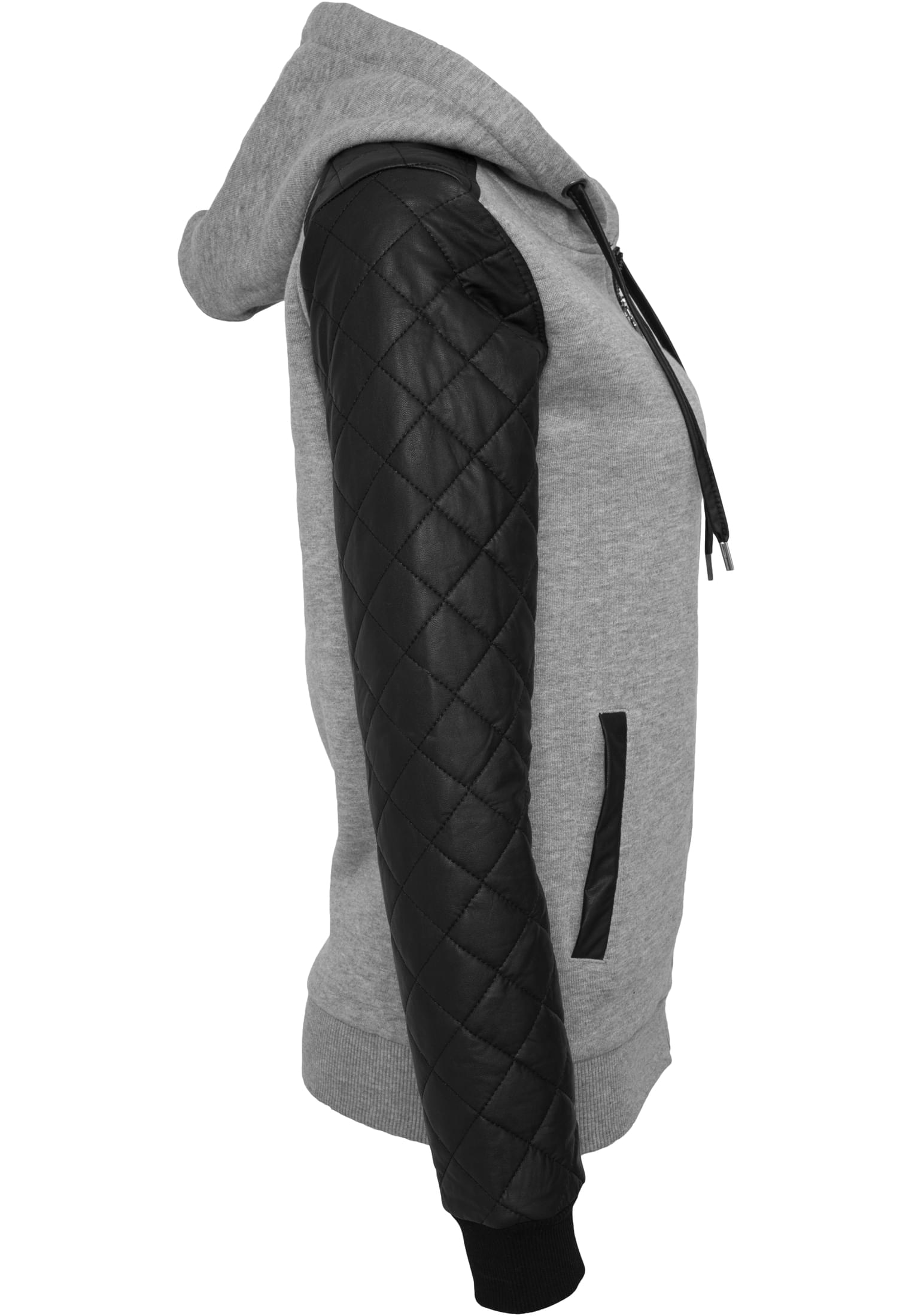 Gilet en cuir synthétique diamanté femme zip capuche gry/blk L
 - variant image 9
