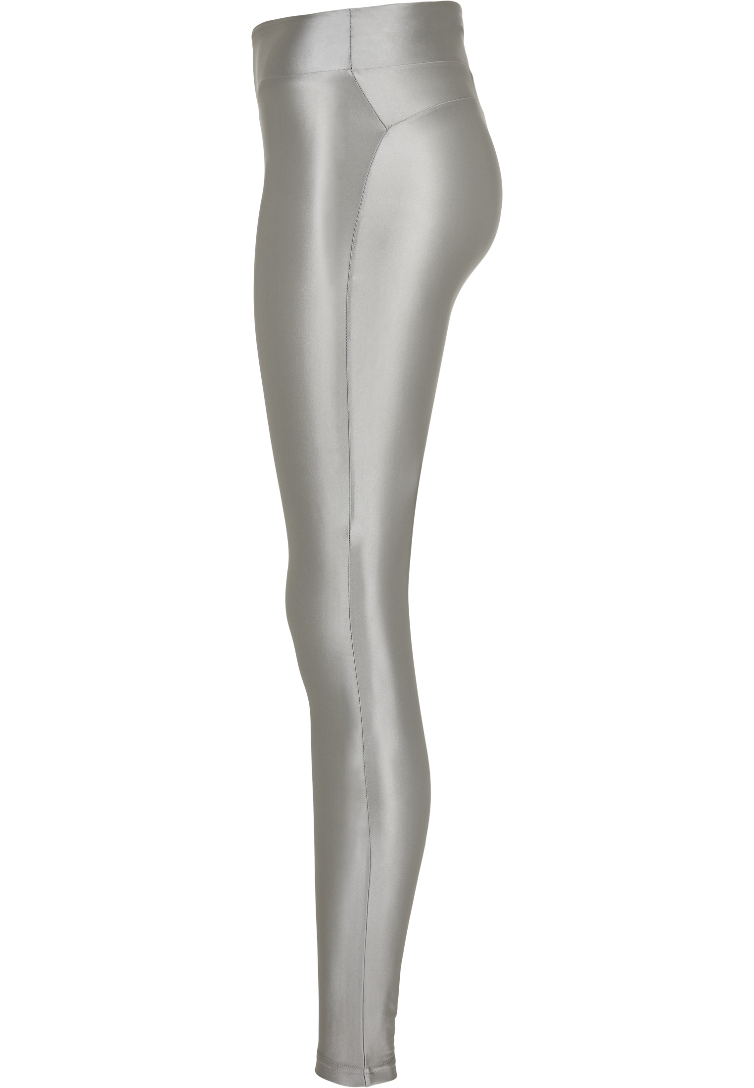Frauen Hohem Bund Glänzende Metallic Leggings dunkelgrau 3XL
 - variant image 6