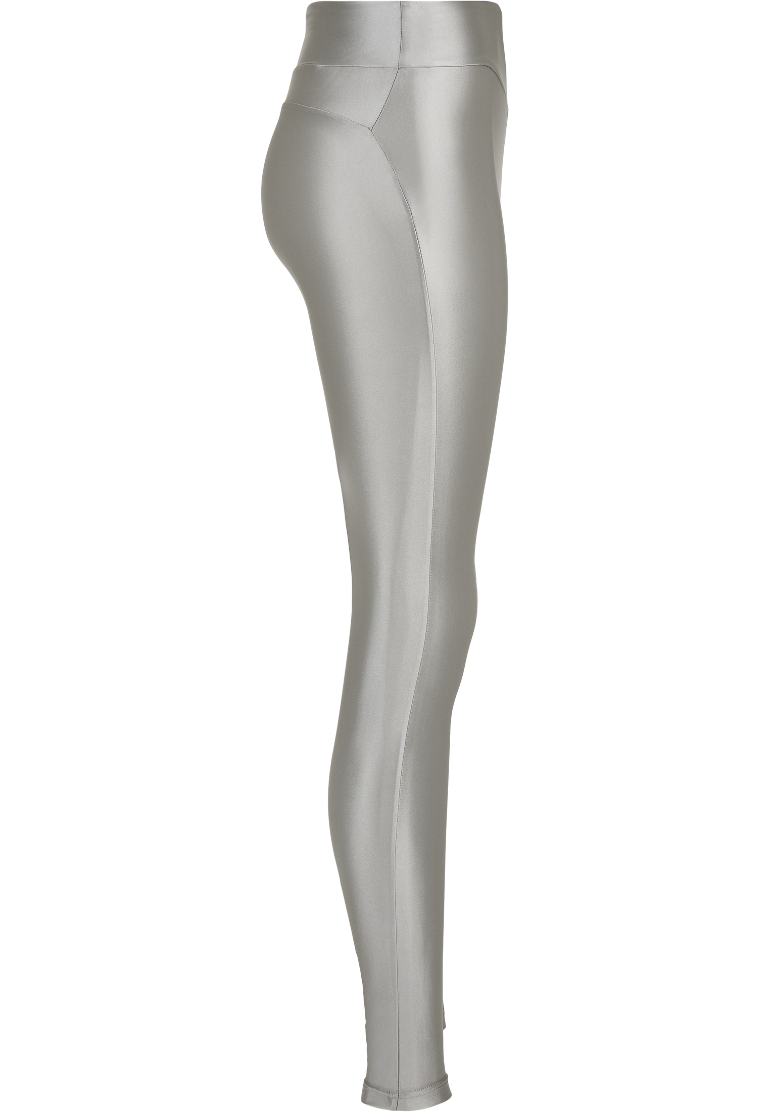 Frauen Hohem Bund Glänzende Metallic Leggings dunkelgrau 3XL
 - variant image 8