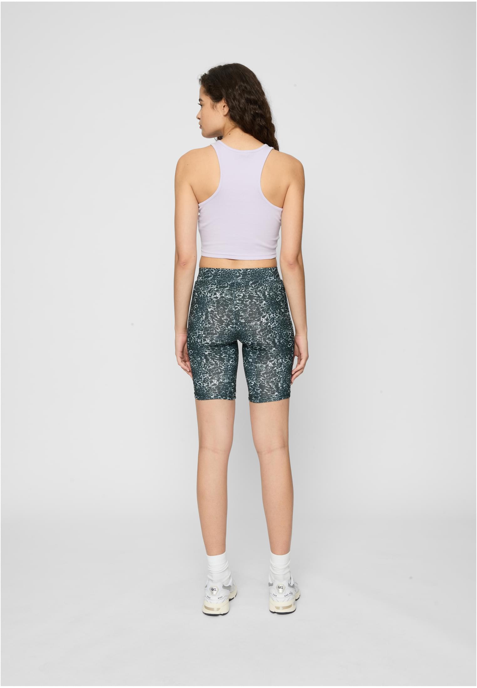 Ladies AOP Cycle Shorts black/white 3XL - variant image 3