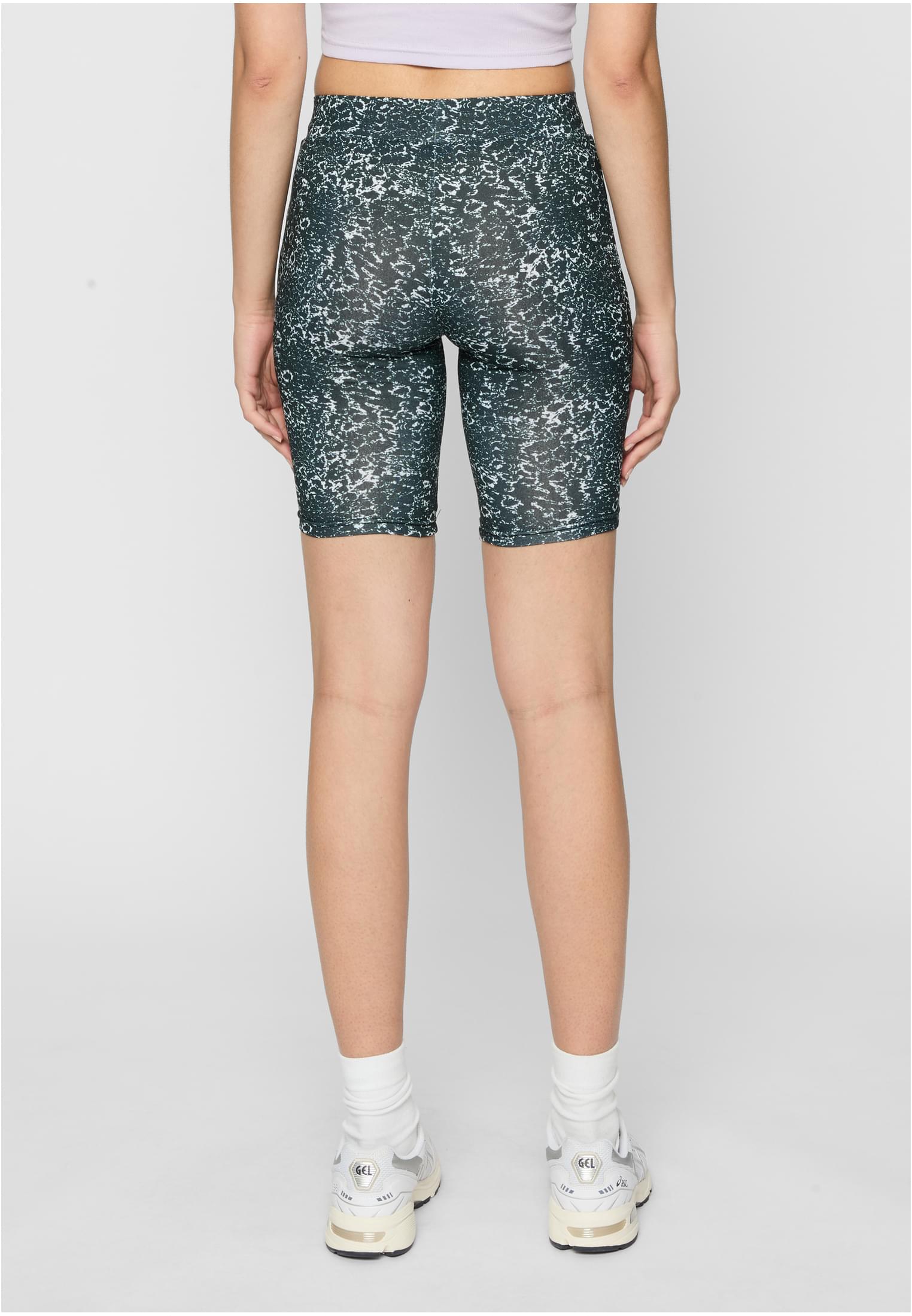 Ladies AOP Cycle Shorts black/white 3XL - variant image 1