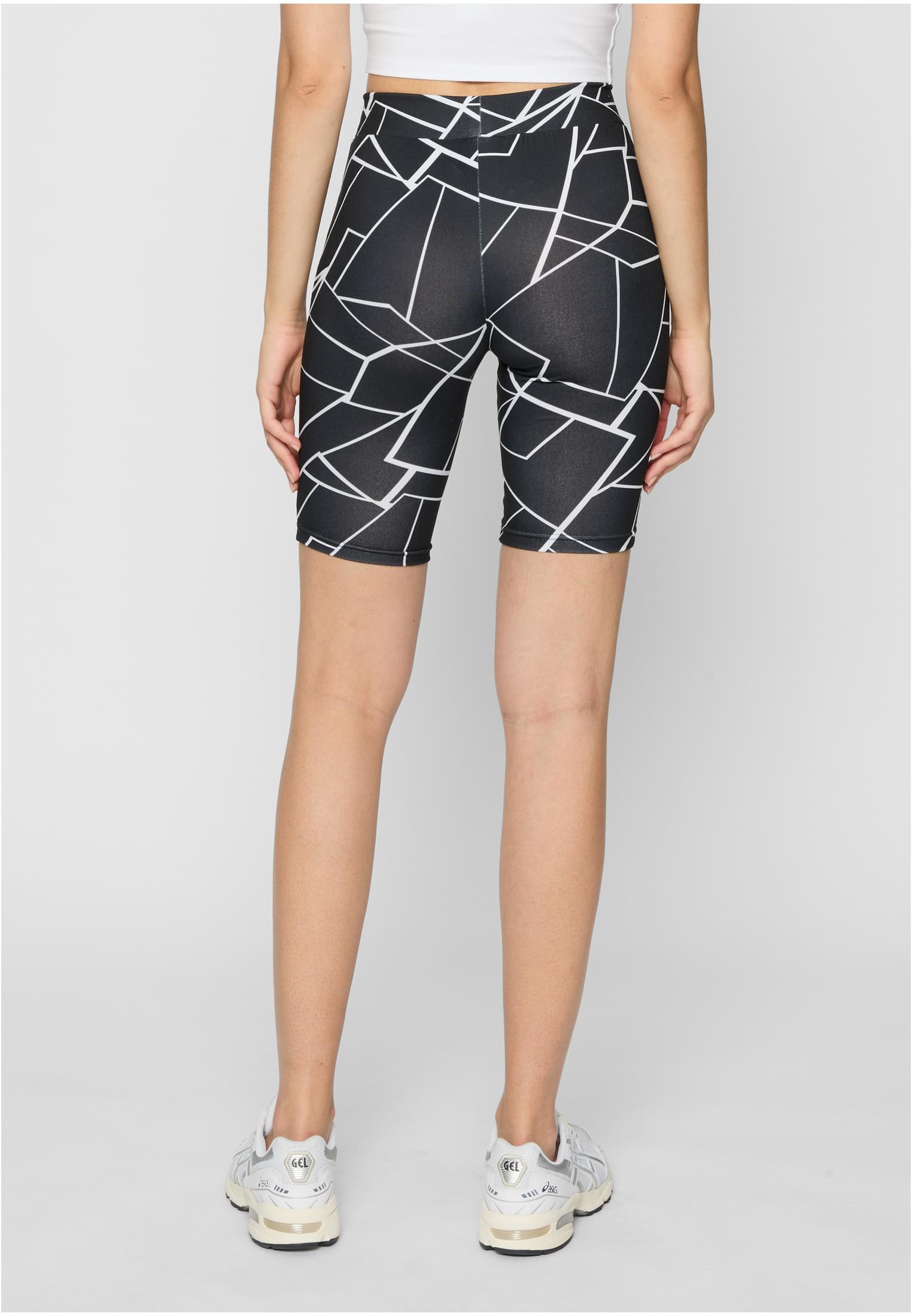 Ladies AOP Cycle Shorts 2-Pack geometric black+black 3XL - variant image 1