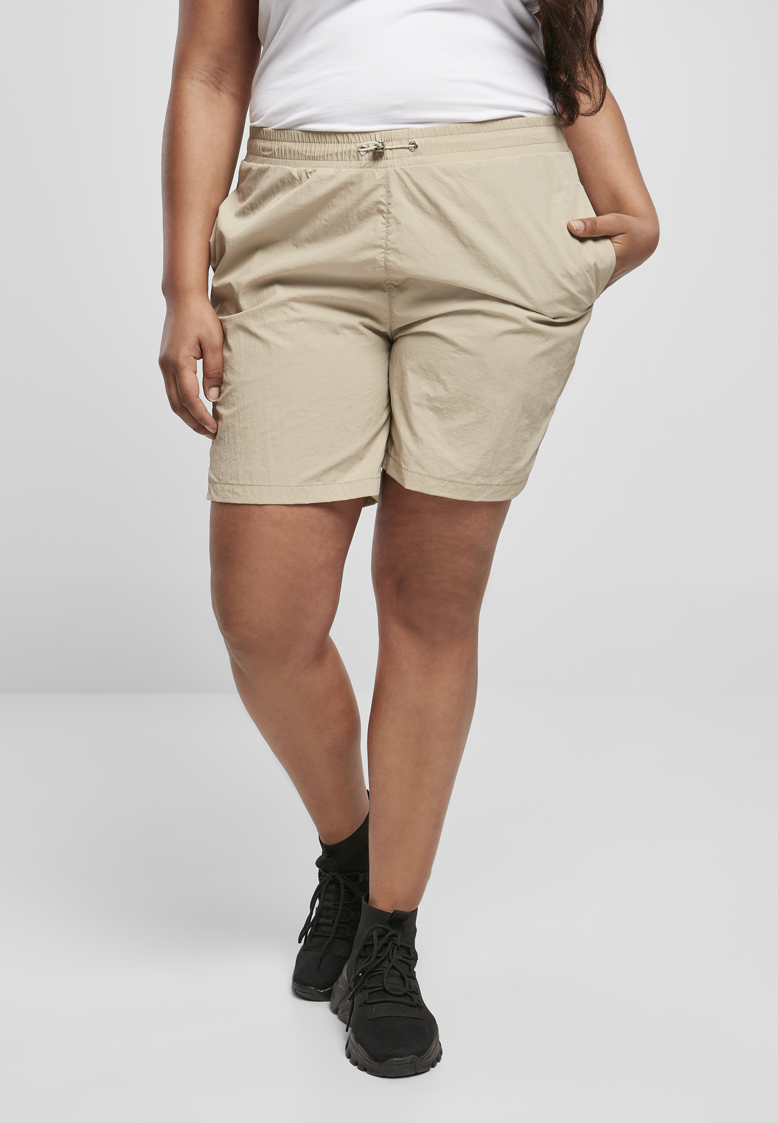 Frauen Falten Nylon Shorts Beton 3XL
 - alternate variant 2
