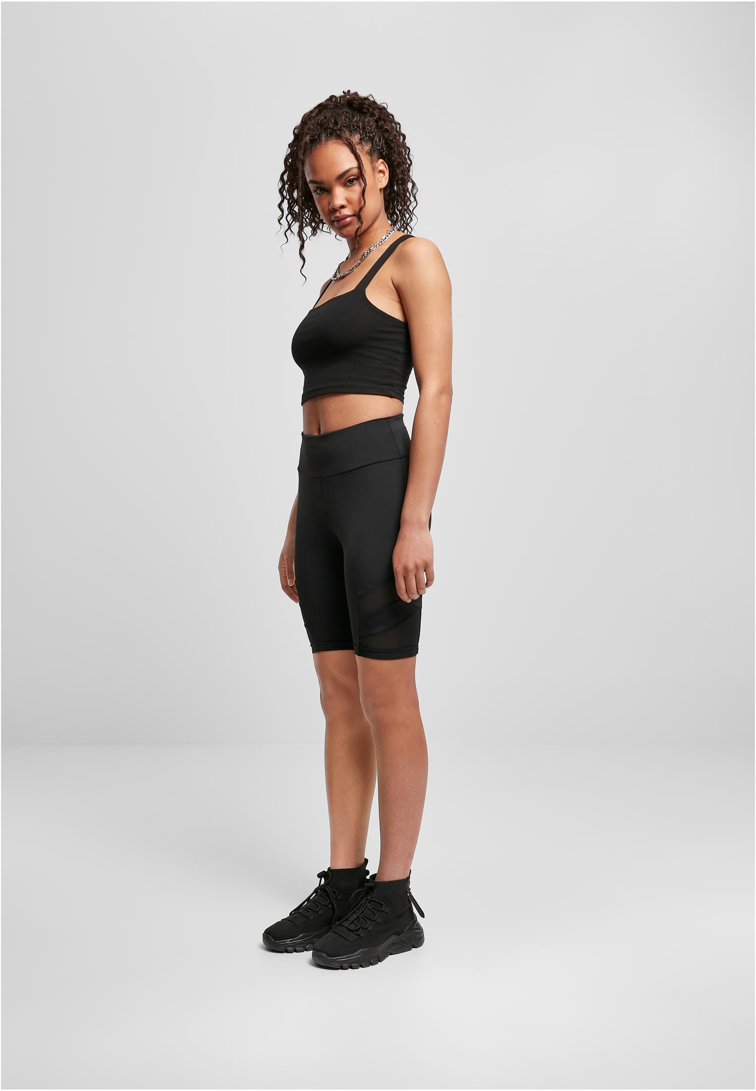 Ladies High Waist Tech Mesh Cycle Shorts black 3XL - variant image 4
