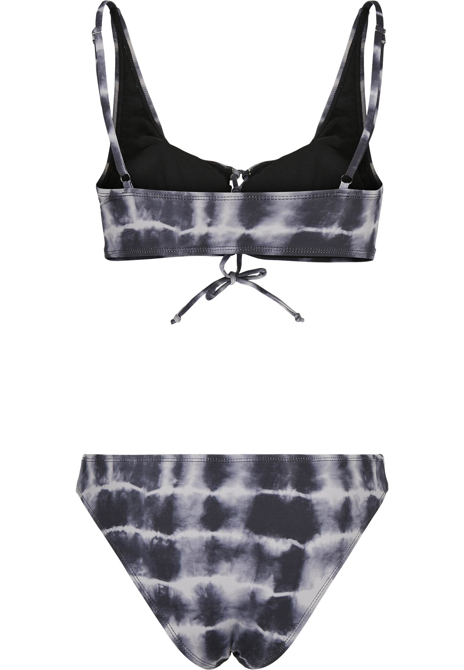 Ladies Lace Up Tie Dye Bikini black/white L - variant image 6