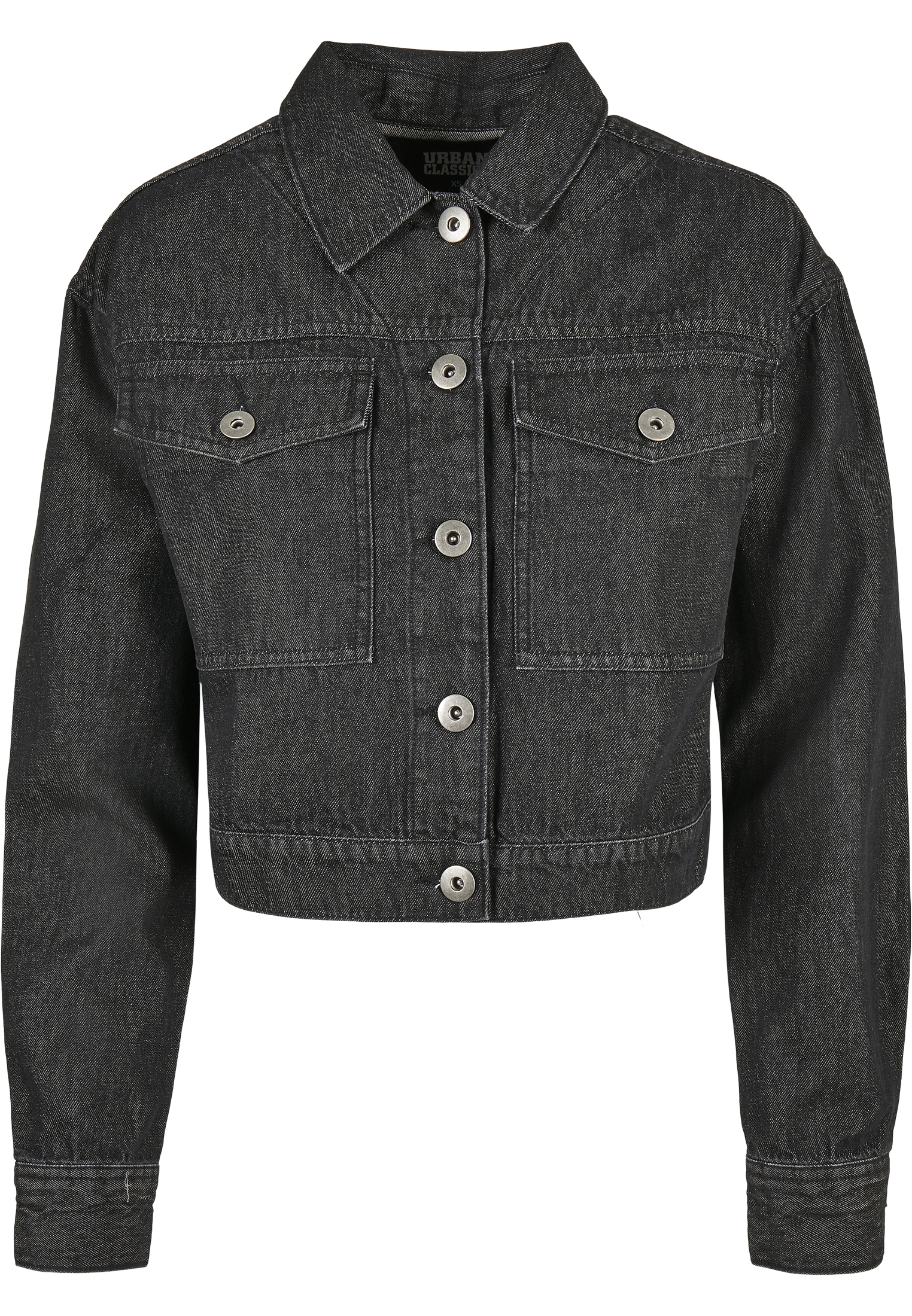 Ladies Short Oversized Denim Jacket black stone washed 3XL - variant image 5