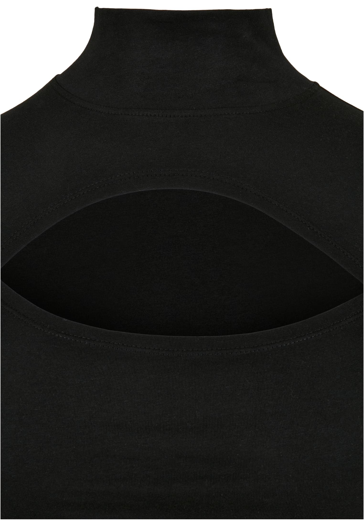 Mujeres Camiseta Cuello Alto Manga Larga Negra 4XL
 - variant image 2