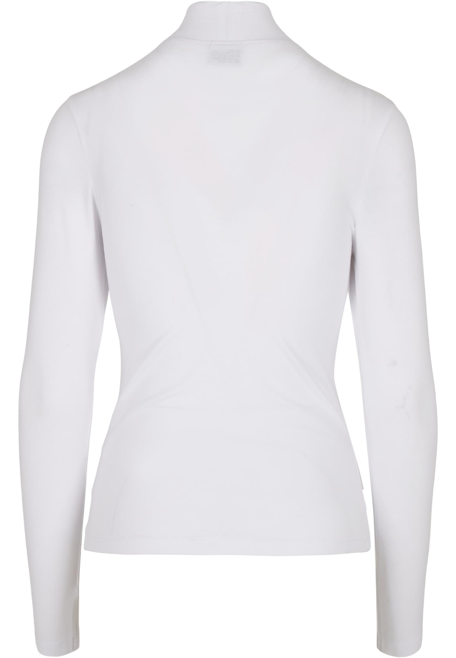Frauen Ausschnitt Turtleneck Langarmshirt weiß 3XL
 - variant image 1