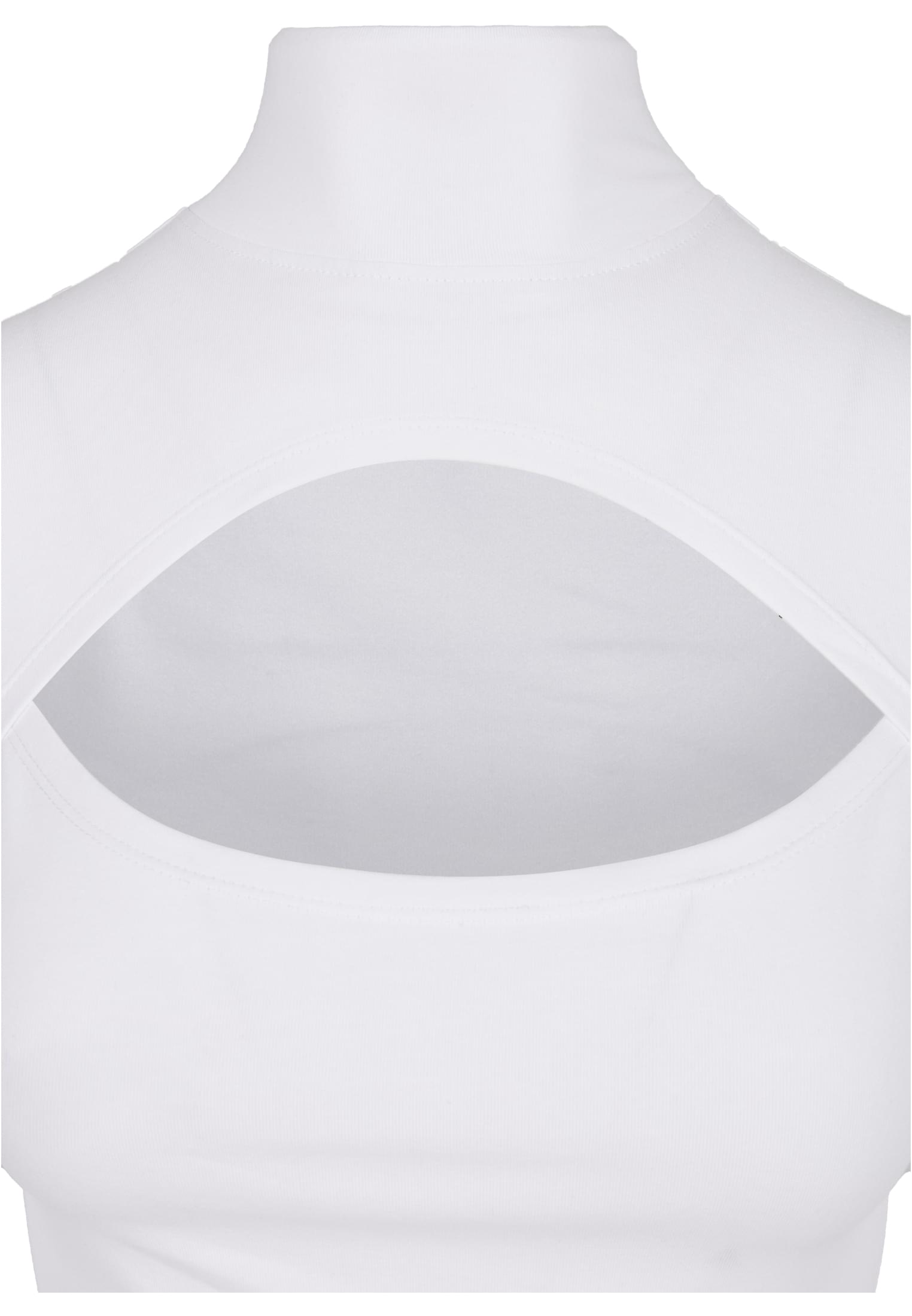 Frauen Ausschnitt Turtleneck Langarmshirt weiß 3XL
 - variant image 2