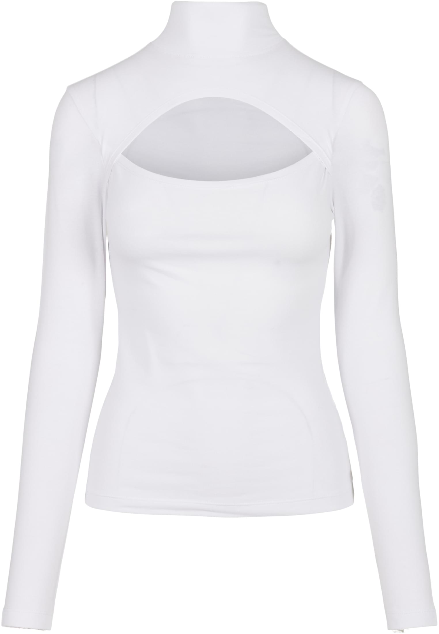 Mujeres Cuello Alto Manga Larga Blanco 3XL
 - alternate variant 2