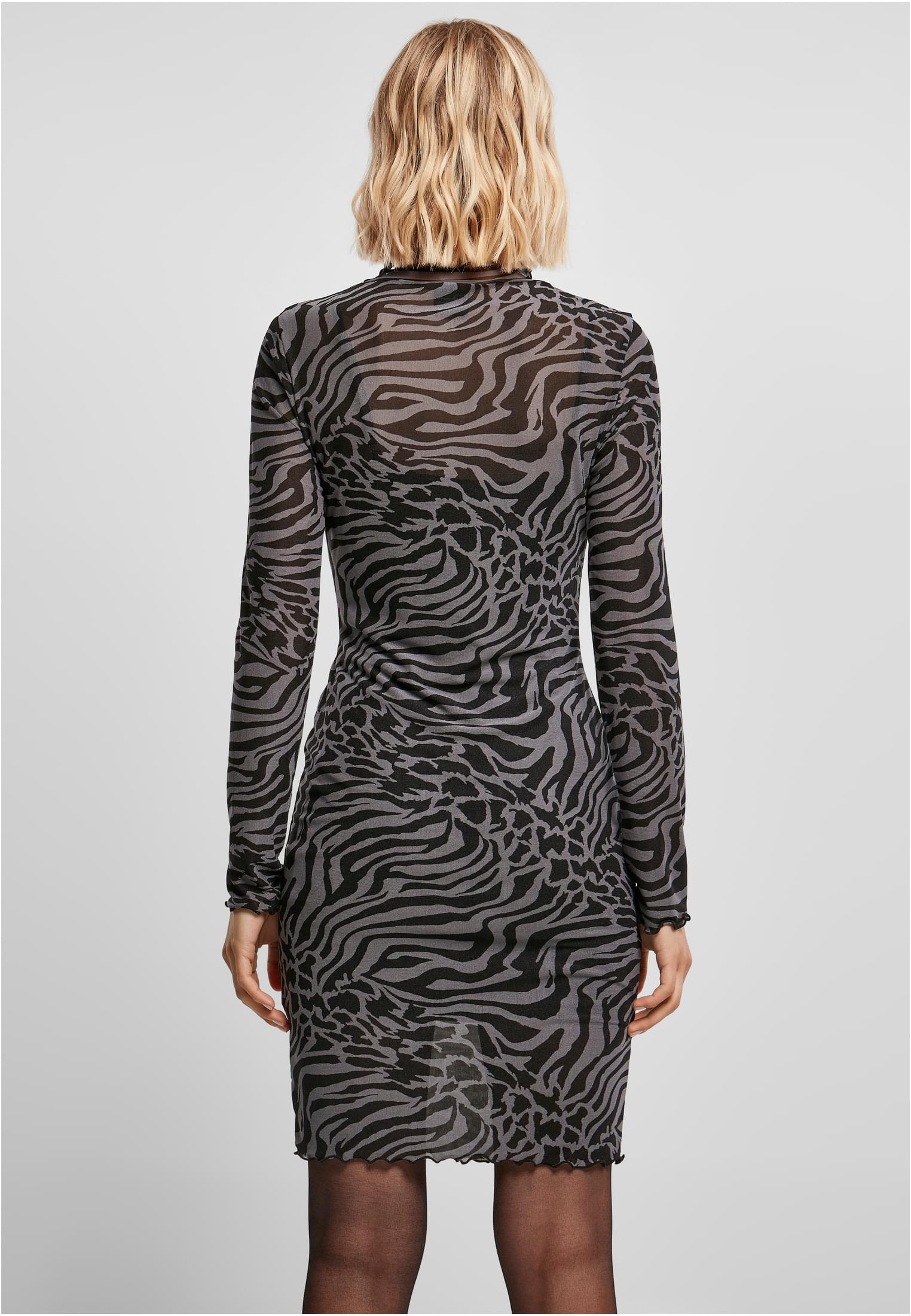 Ladies AOP Double Layer Dress asphalt/black 3XL - variant image 2
