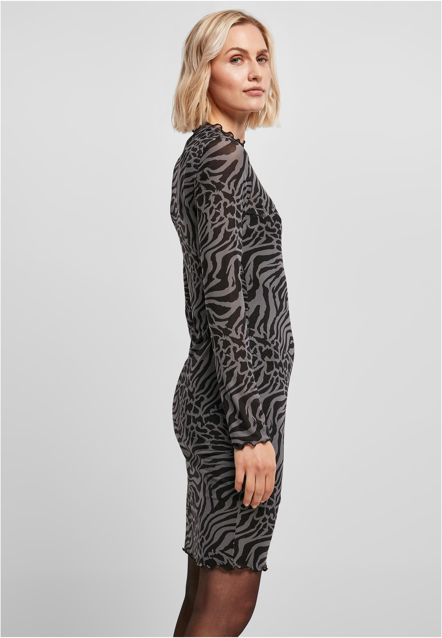 Ladies AOP Double Layer Dress asphalt/black 3XL - variant image 3