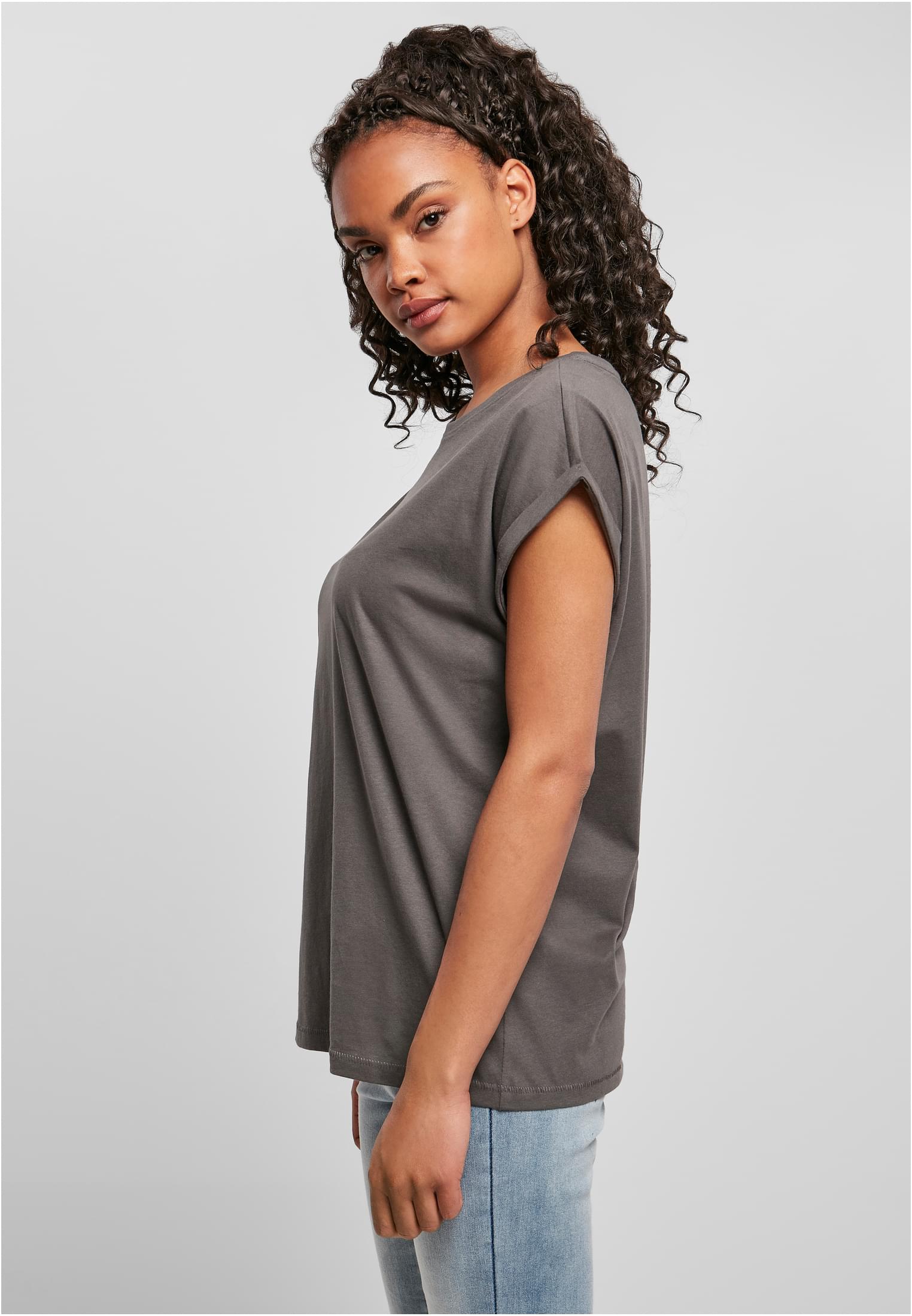 Ladies Extended Shoulder Tee darkshadow 3XL - variant image 1