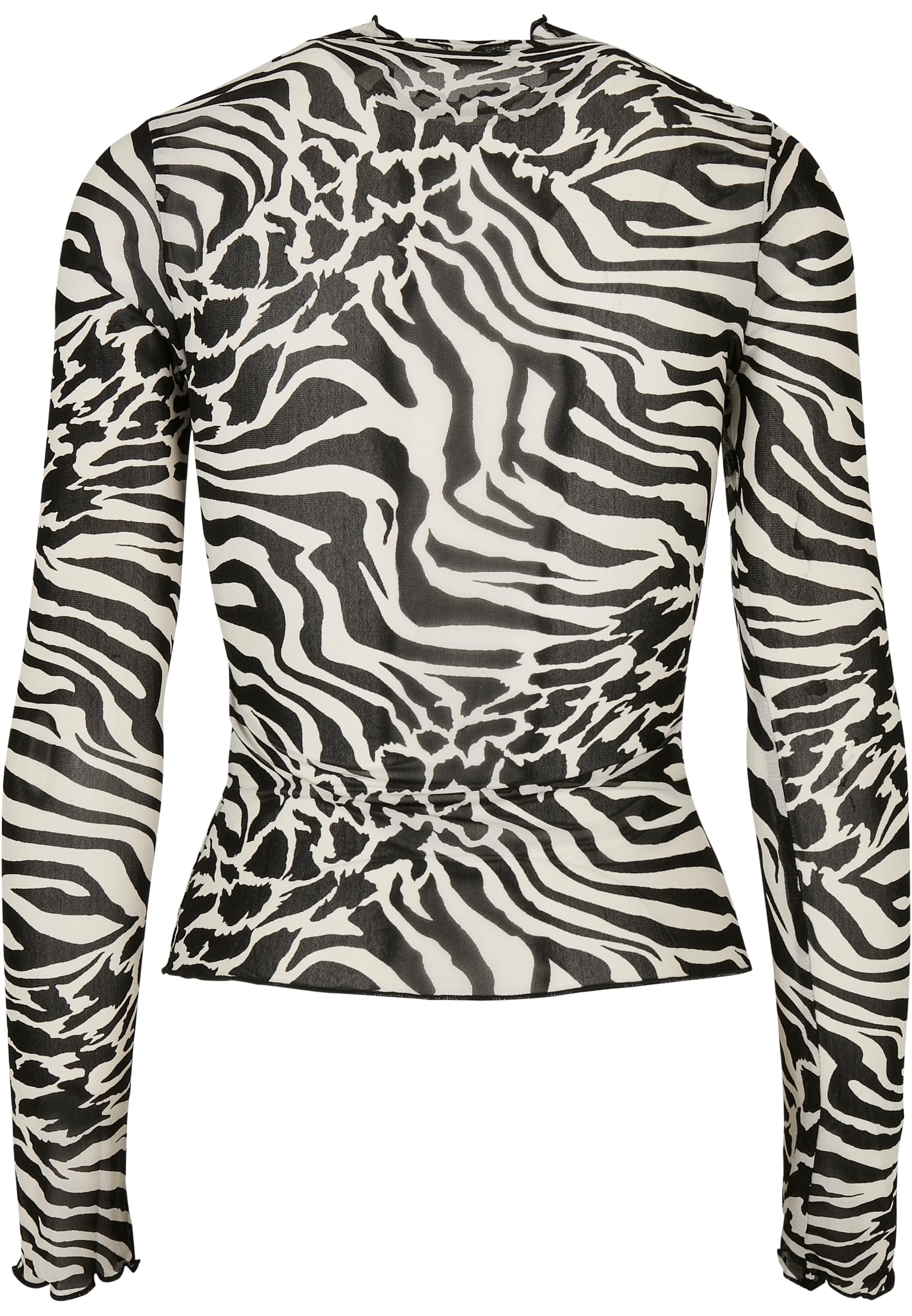 Femmes AOP Maille Col Rouche Longuette Blanc/Noir 3XL
 - variant image 6