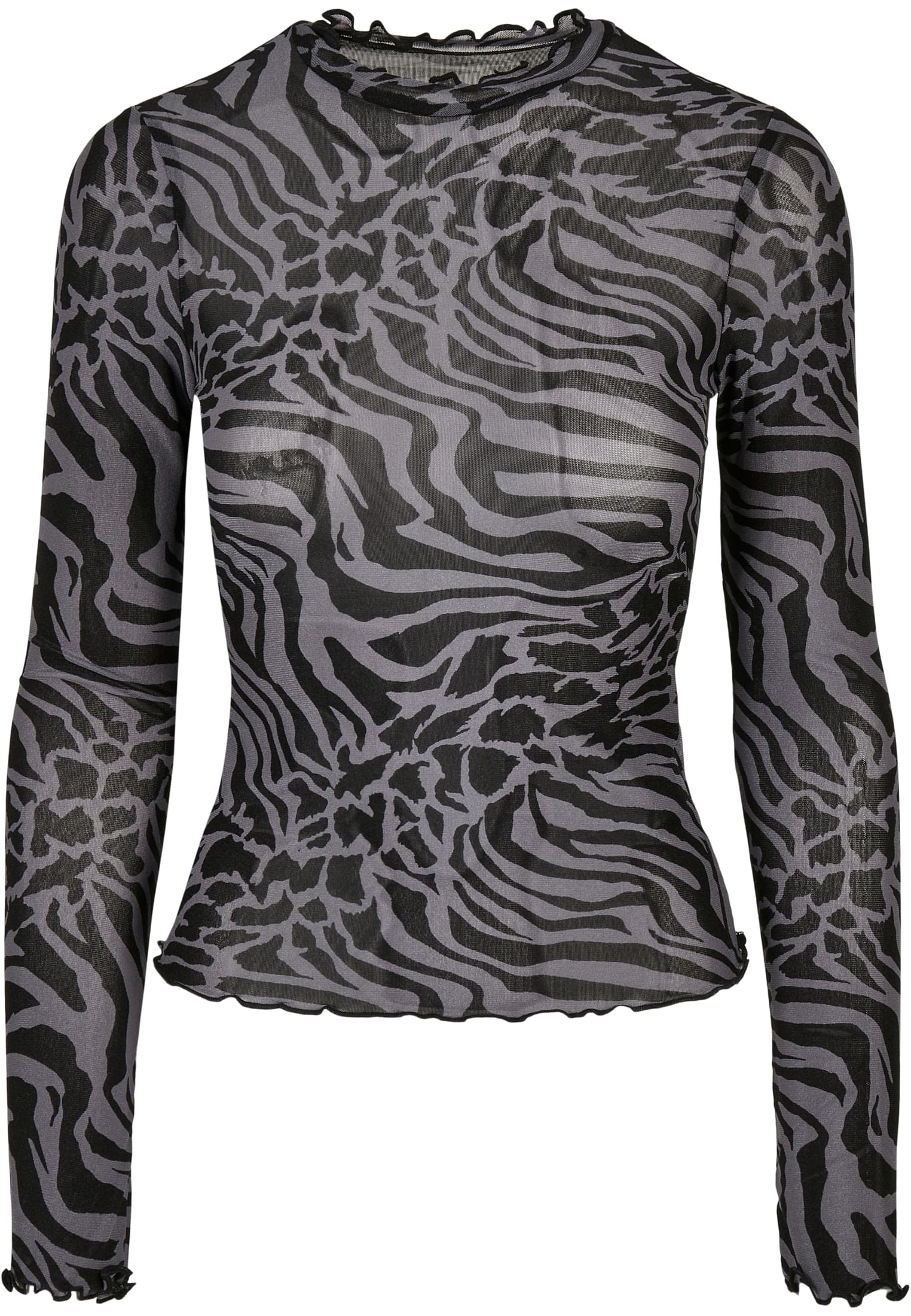 Femmes AOP Mesh Turtleneck Longsleeve asphalte/noir 3XL
 - variant image 5