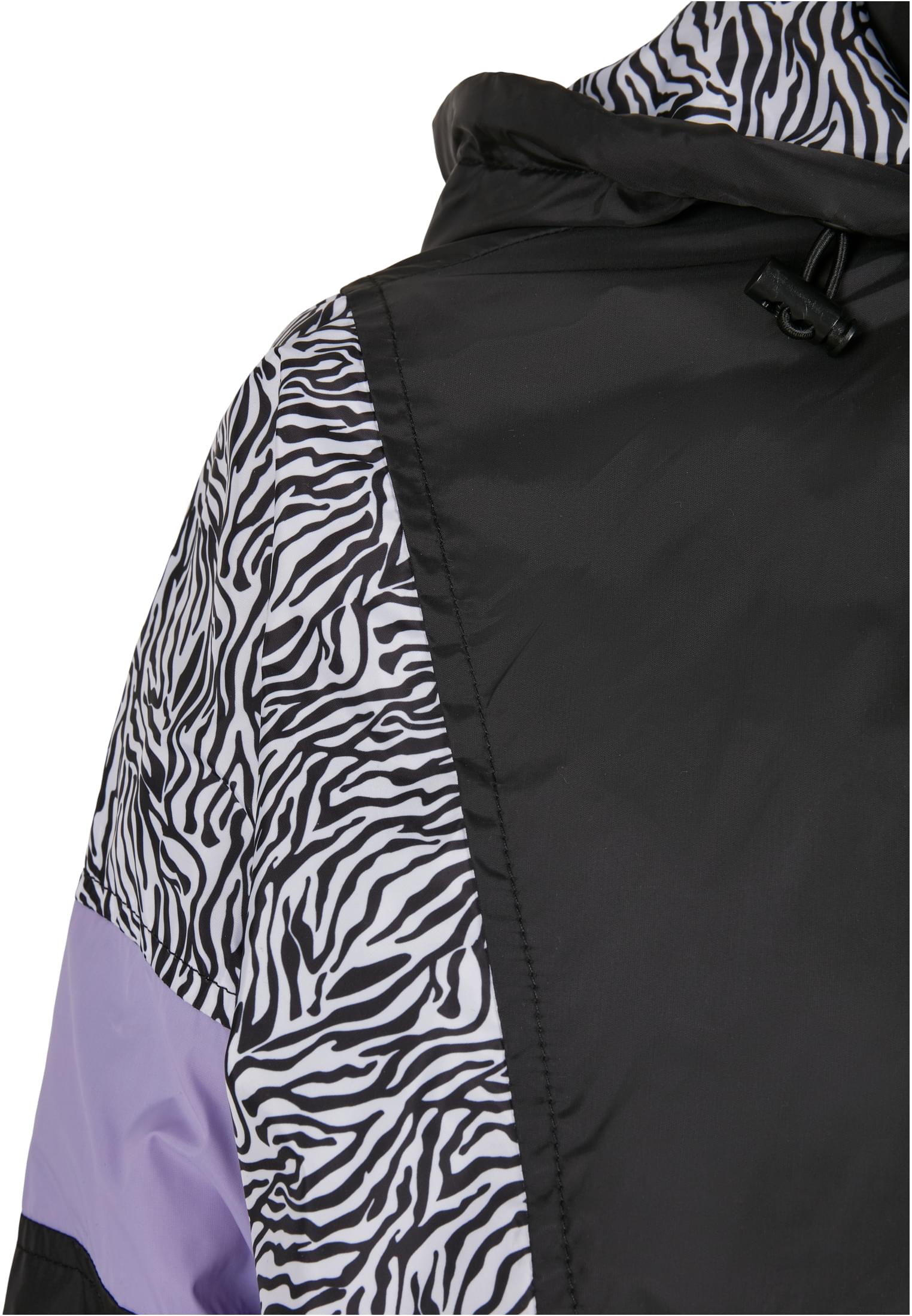 Ladies AOP Mixed Pull Over Jacket black/zebra 3XL - variant image 7