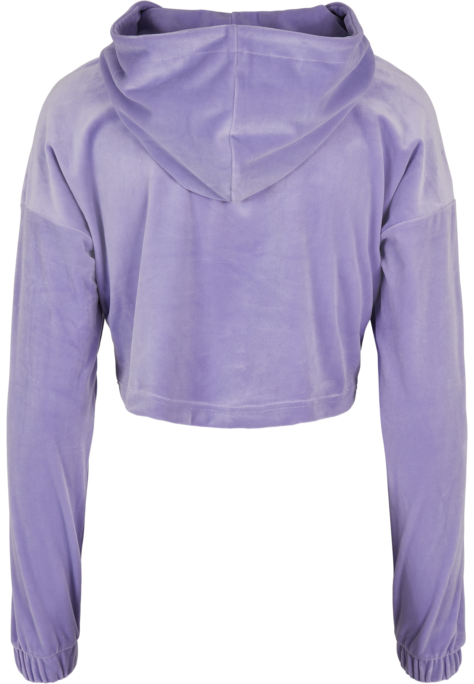 Ladies Cropped Velvet Oversized Hoody lavender 3XL - variant image 6