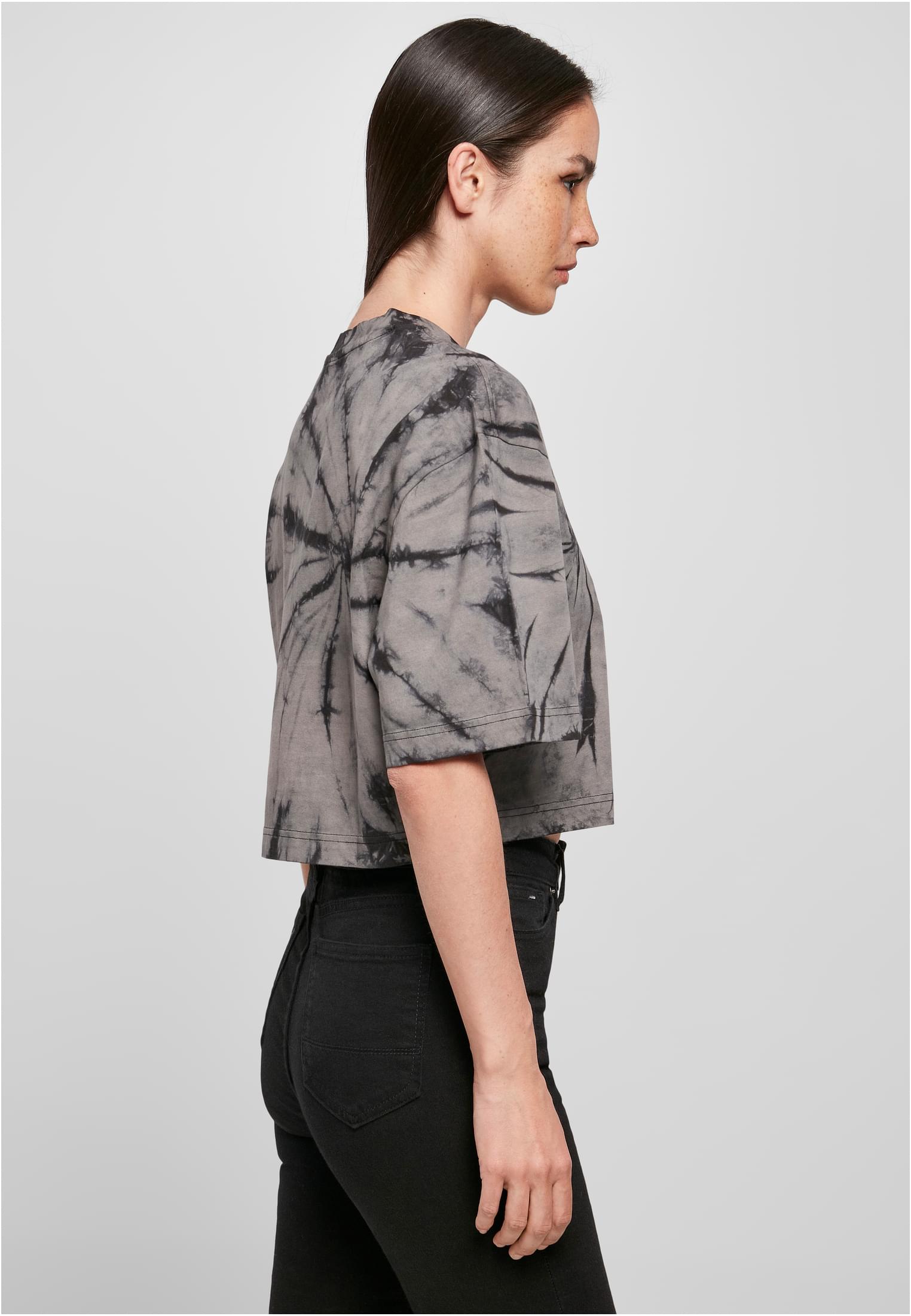 Femmes T-shirt Coupe Zébrée Déchirée Noir/Asphalte 3XL
 - variant image 3