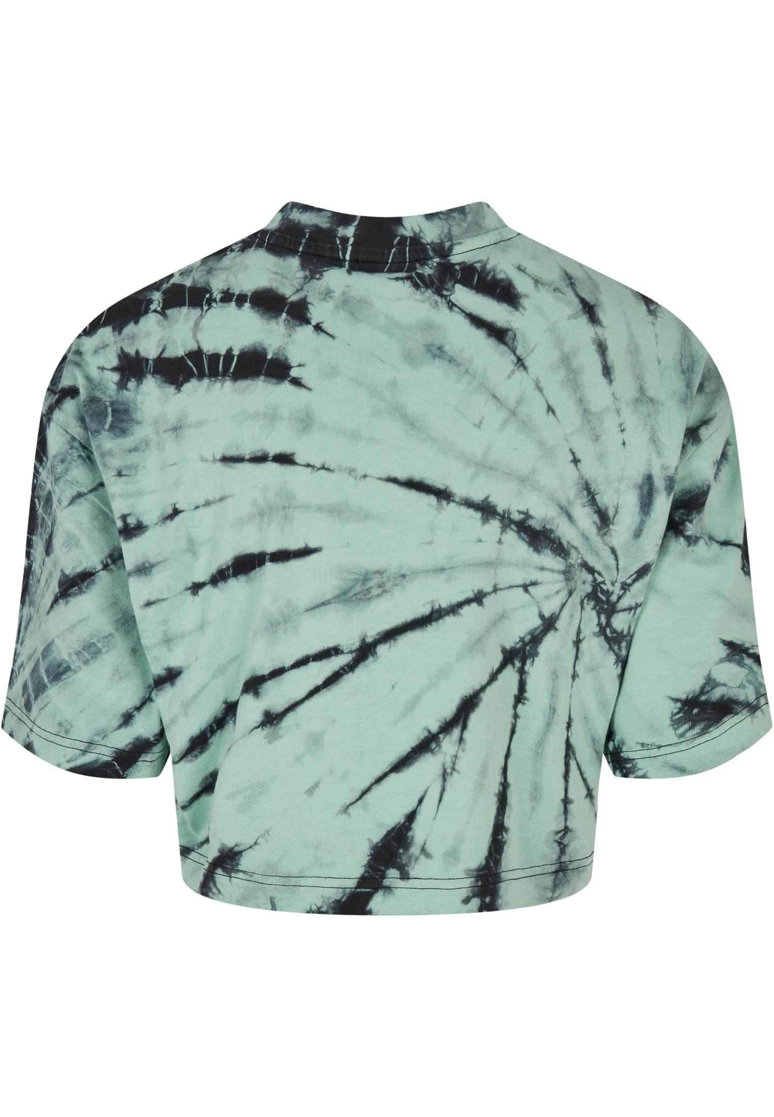 Ladies Oversized Cropped Tie Dye Tee black/ghostgreen 3XL - variant image 6