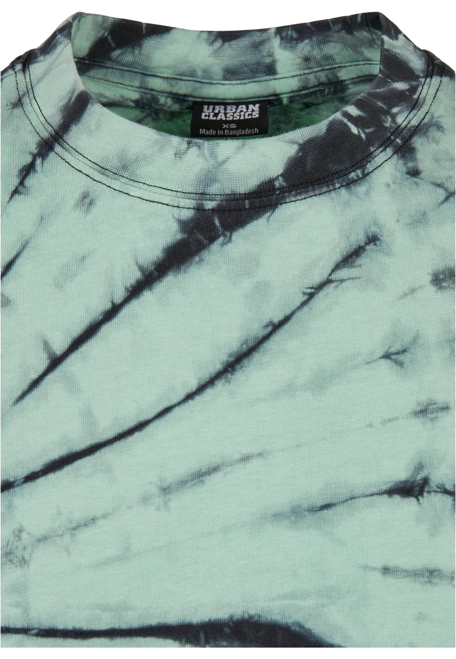 Ladies Oversized Cropped Tie Dye Tee black/ghostgreen 3XL - variant image 7