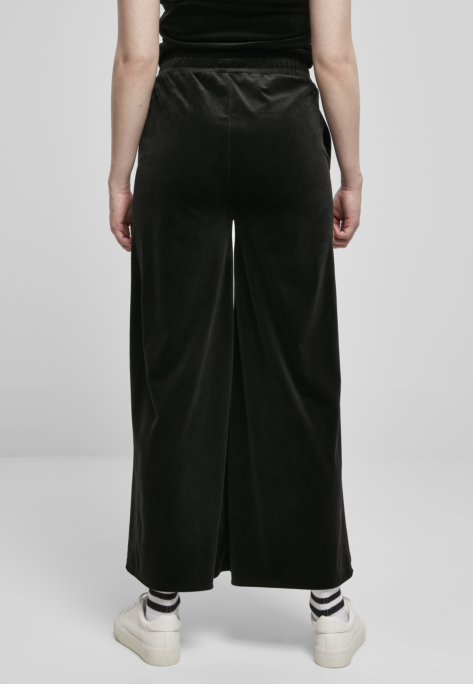 Ladies High Waist Straight Velvet Sweatpants black 3XL - variant image 2