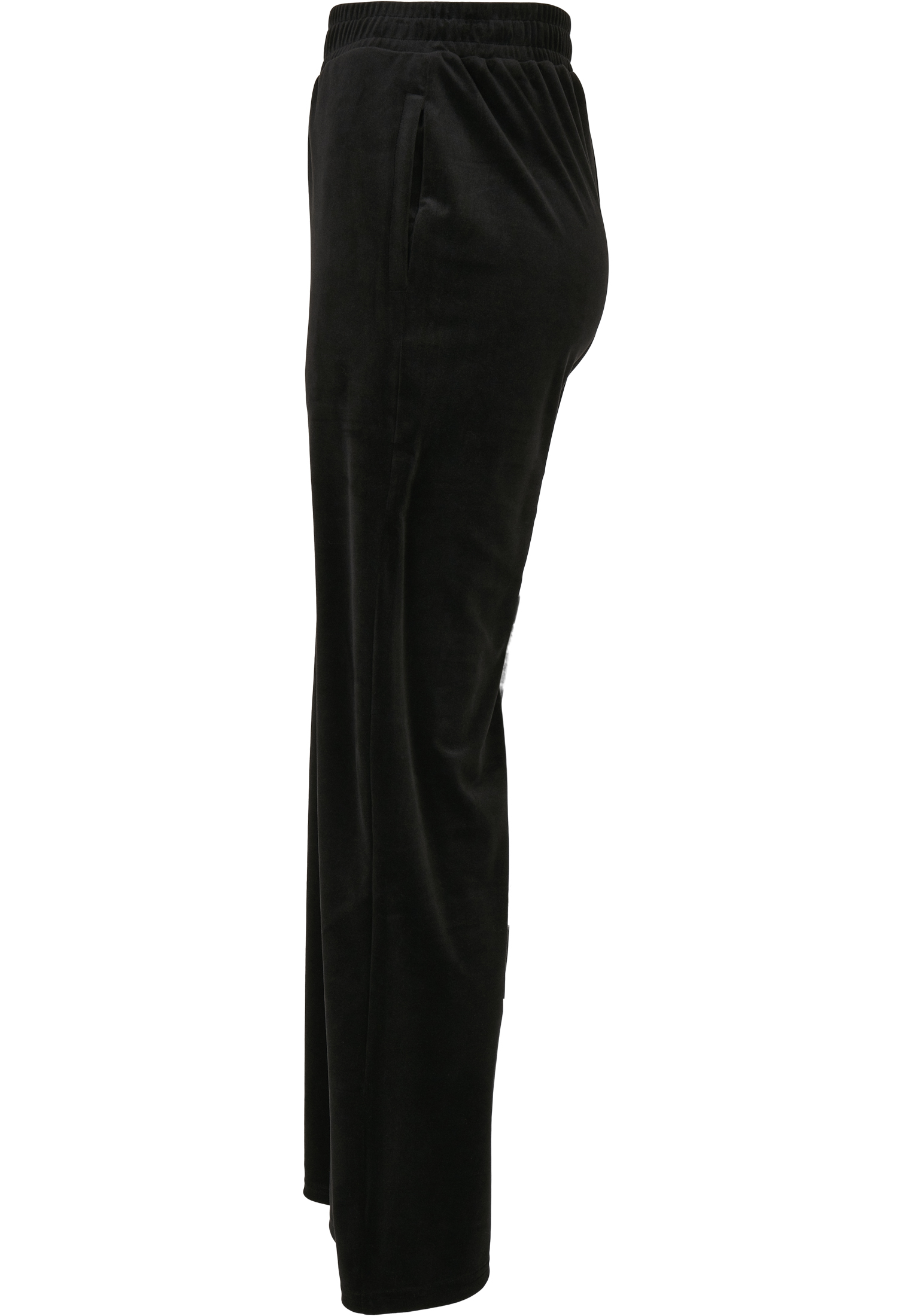 Ladies High Waist Straight Velvet Sweatpants black 3XL - variant image 6