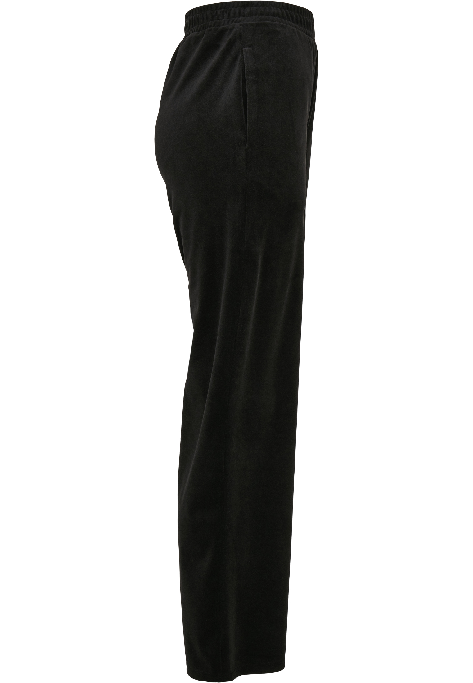 Ladies High Waist Straight Velvet Sweatpants black 3XL - variant image 8