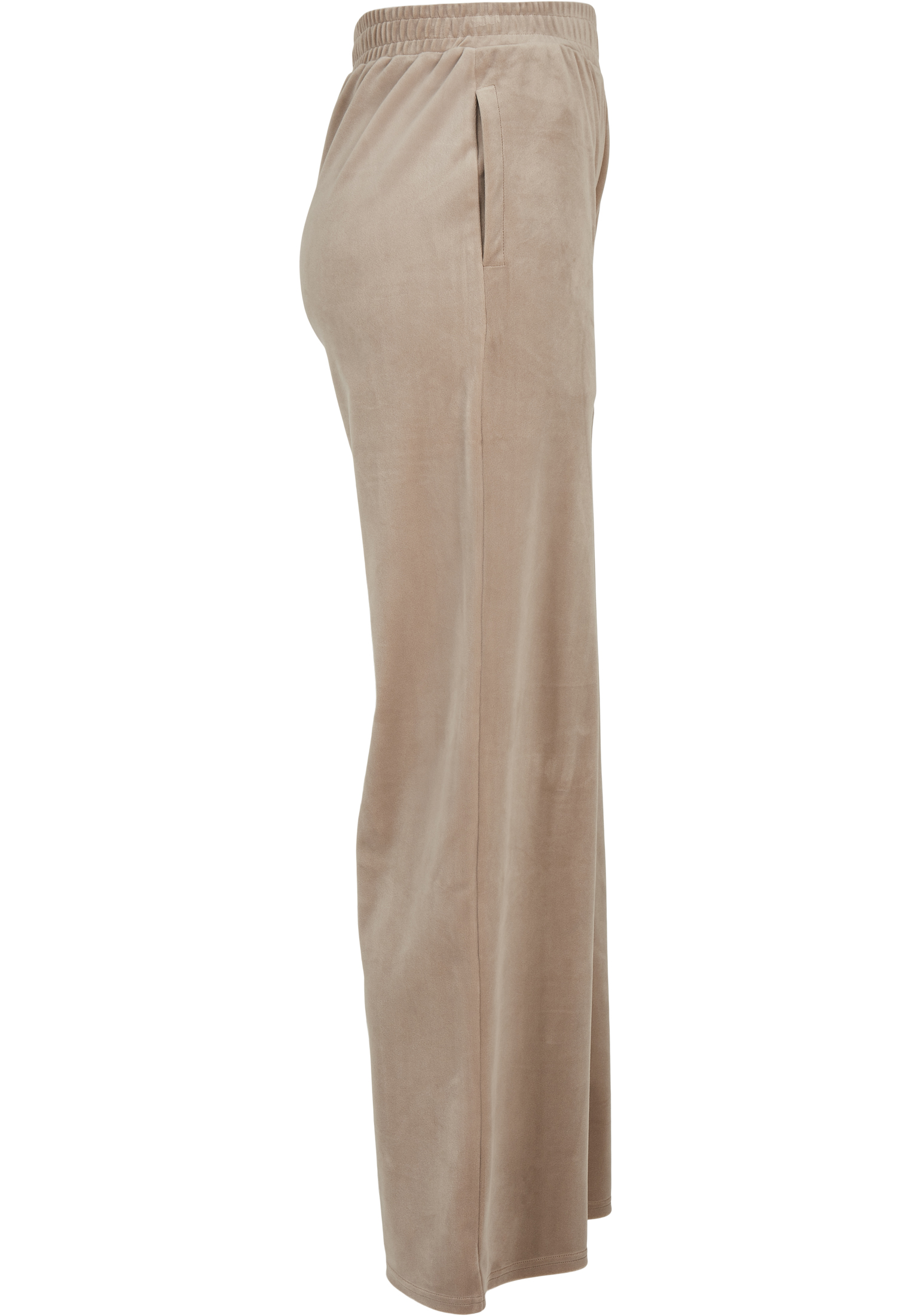 Ladies High Waist Straight Velvet Sweatpants softtaupe 3XL - variant image 8