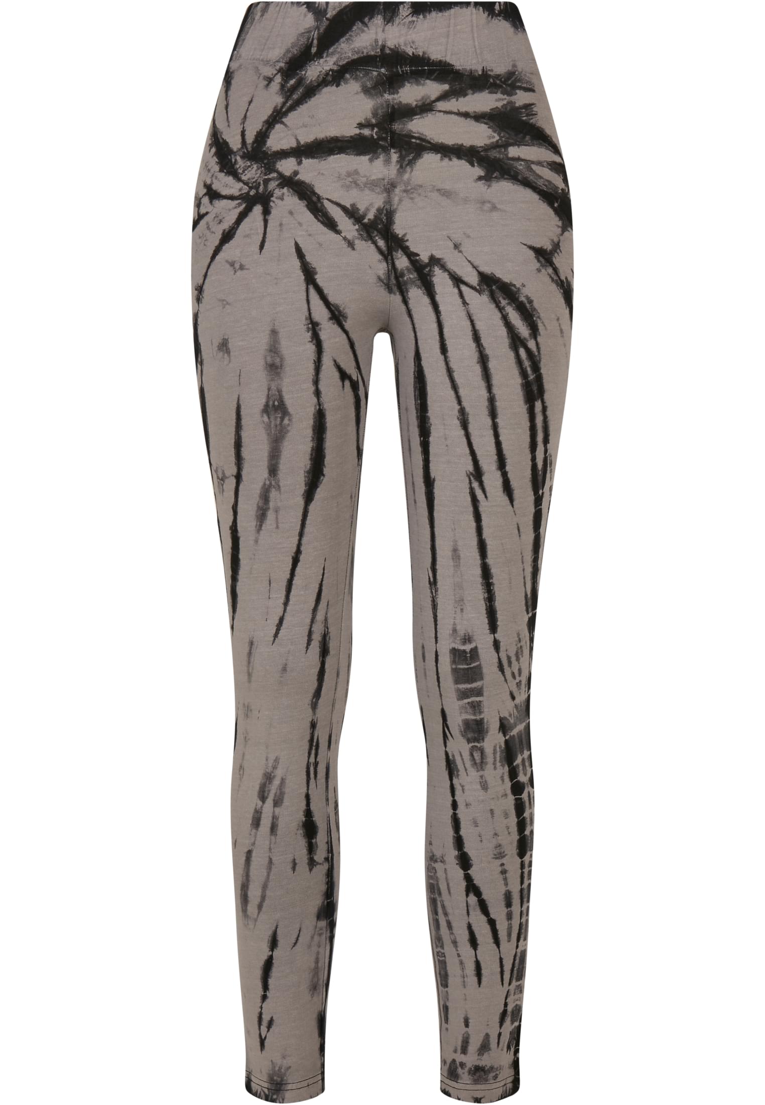 Ladies Cotton Tie Dye High Waist Leggings black/asphalt 3XL - variant image 5