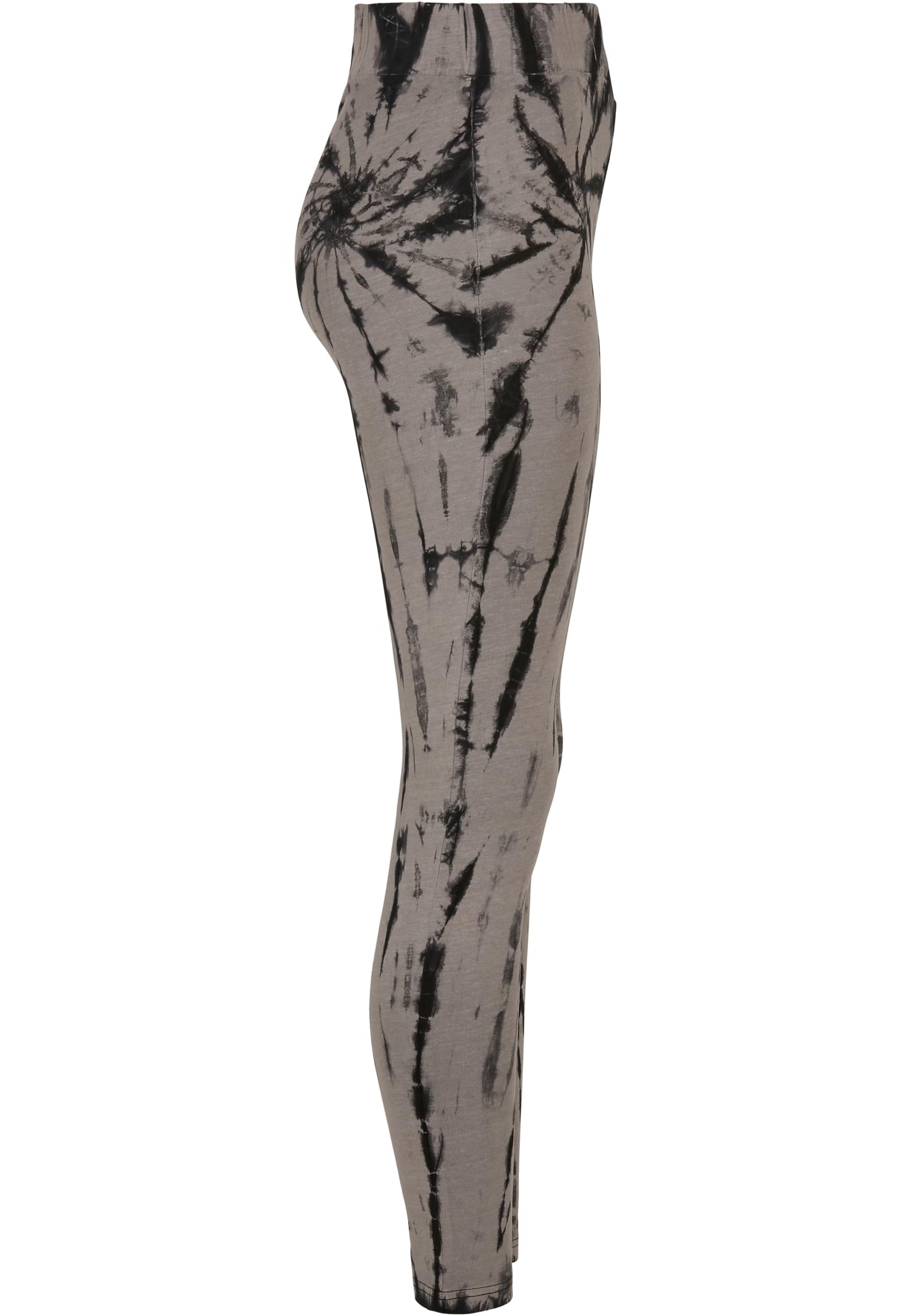 Ladies Cotton Tie Dye High Waist Leggings black/asphalt 3XL - variant image 8