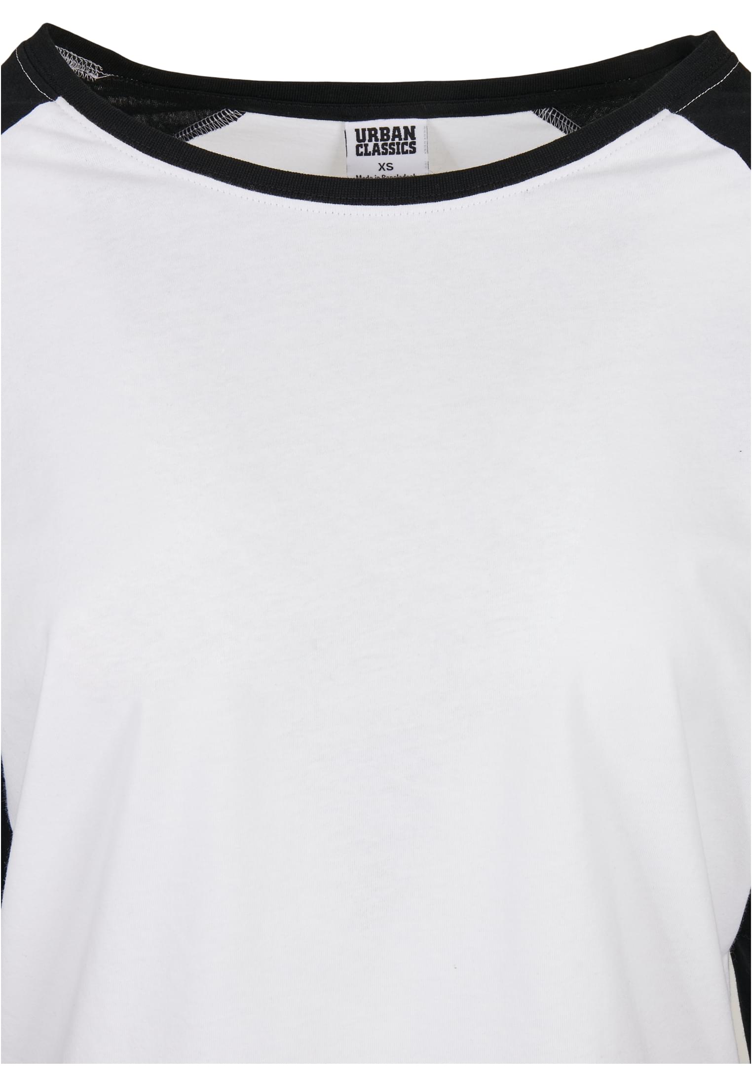 Ladies Contrast Raglan Longsleeve white/black 3XL - variant image 7
